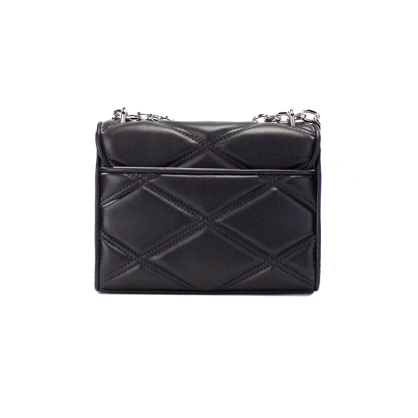 Michael Kors Serena Medium Black Diamond Quilted Faux Leather Flap Shoulder Bag - Luksusmuotia Michael Kors - Tutustu YVES JAVANNI® 