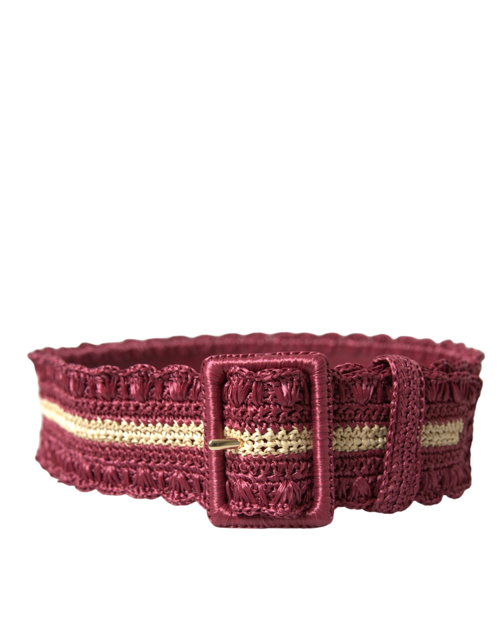 Dolce & Gabbana Maroon Elegance Canvas Waist Belt - Luksuslaukut ja asusteet Dolce & Gabbana - Tutustu YVES JAVANNI® 