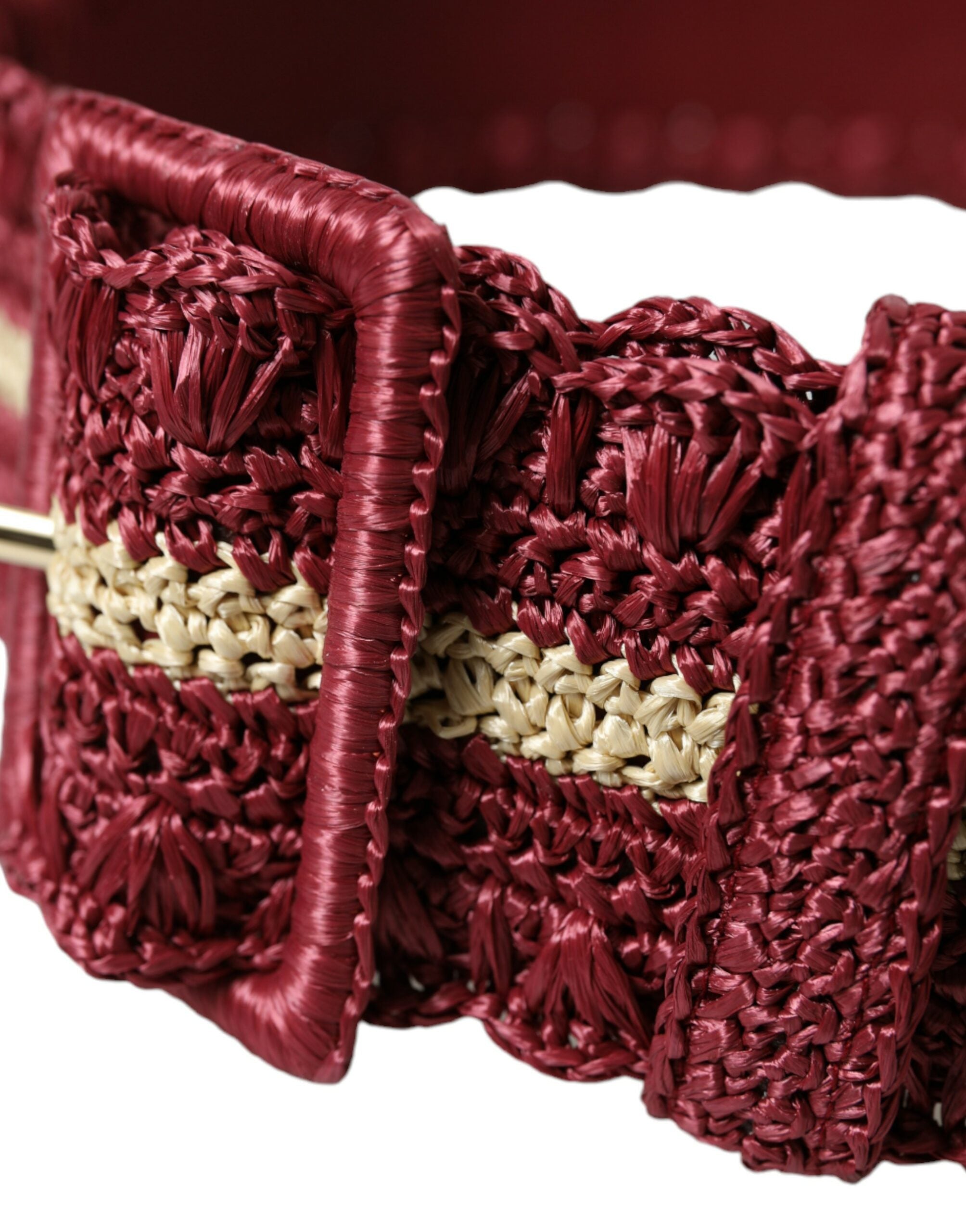 Dolce & Gabbana Maroon Elegance Canvas Waist Belt - Luksuslaukut ja asusteet Dolce & Gabbana - Tutustu YVES JAVANNI® 