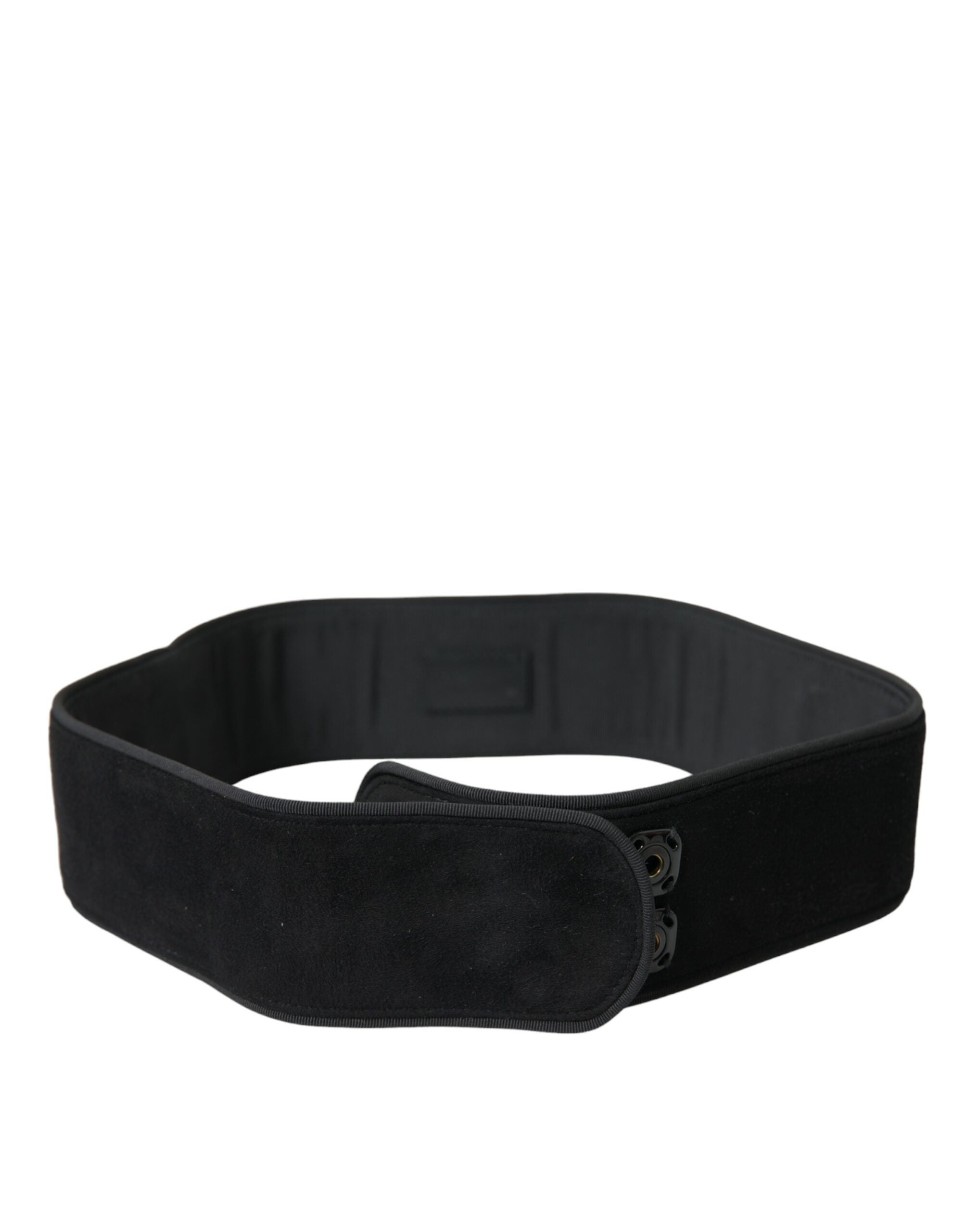 Dolce & Gabbana Elegant Suede Waist Belt in Timeless Black - Luksusmuotia Dolce & Gabbana - Tutustu YVES JAVANNI® 