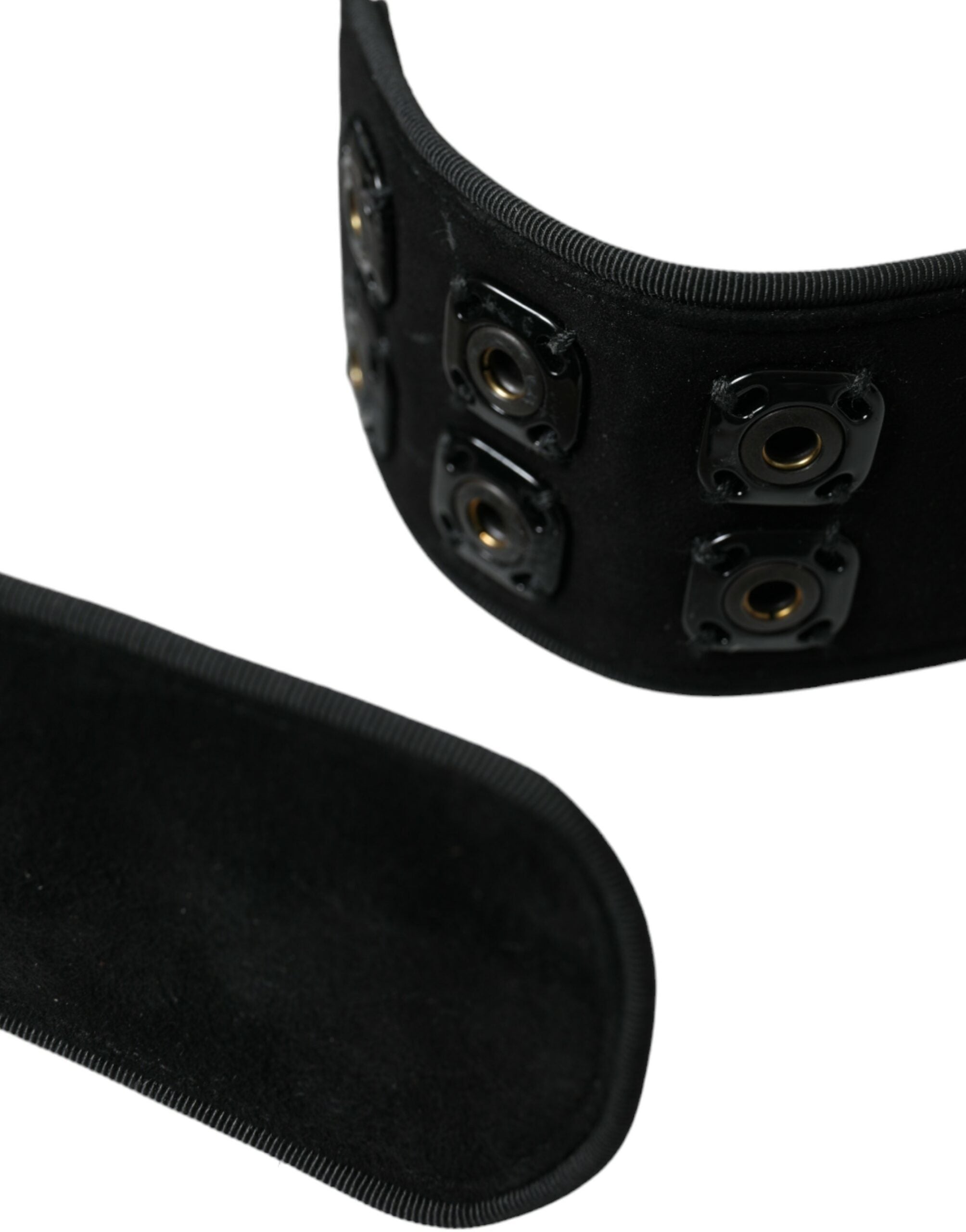 Dolce & Gabbana Elegant Suede Waist Belt in Timeless Black - Luksusmuotia Dolce & Gabbana - Tutustu YVES JAVANNI® 