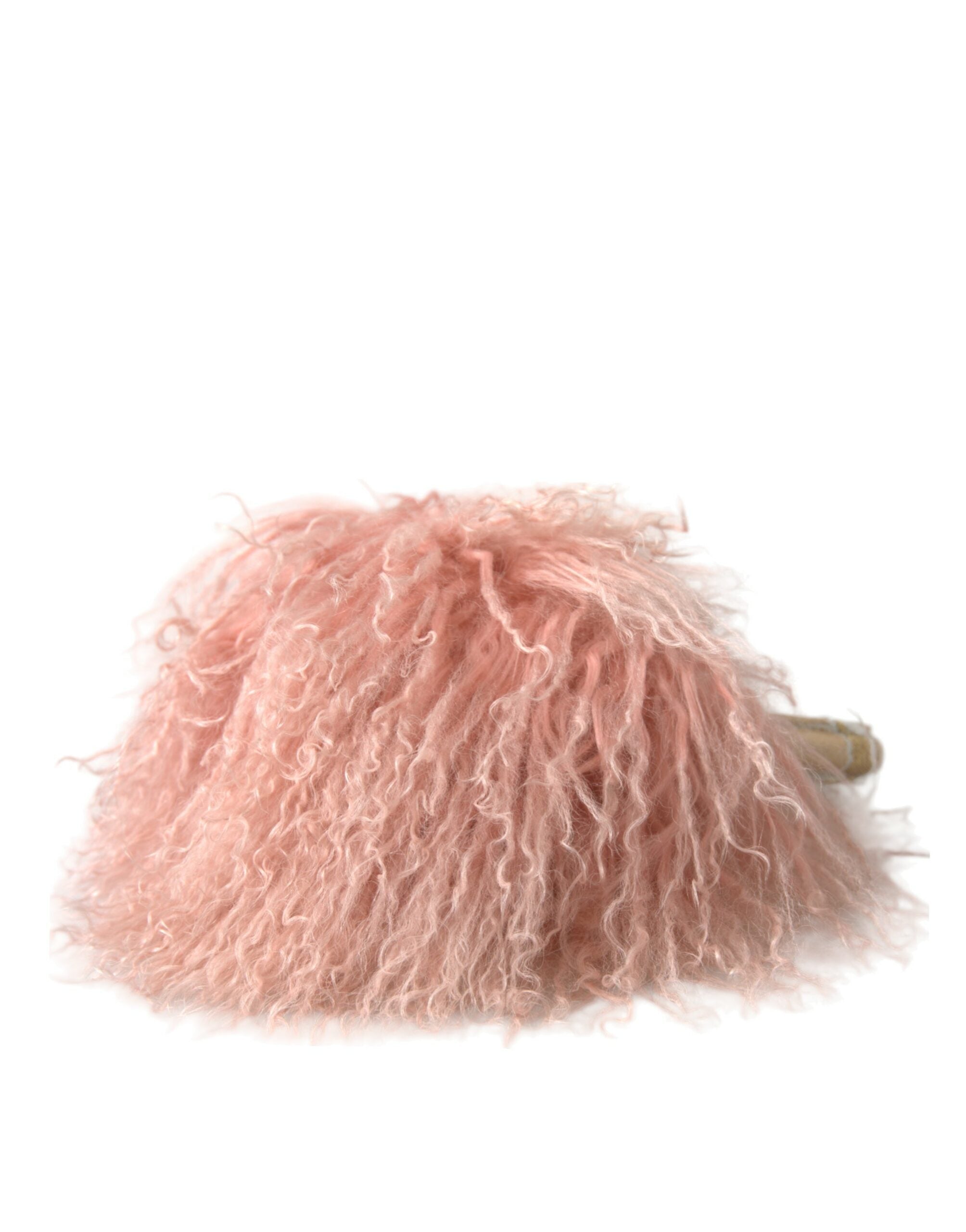 Dolce & Gabbana Elegant Pink Fur Earmuffs - Winter Chic Accessory - Luksusmuotia Dolce & Gabbana - Tutustu YVES JAVANNI® 