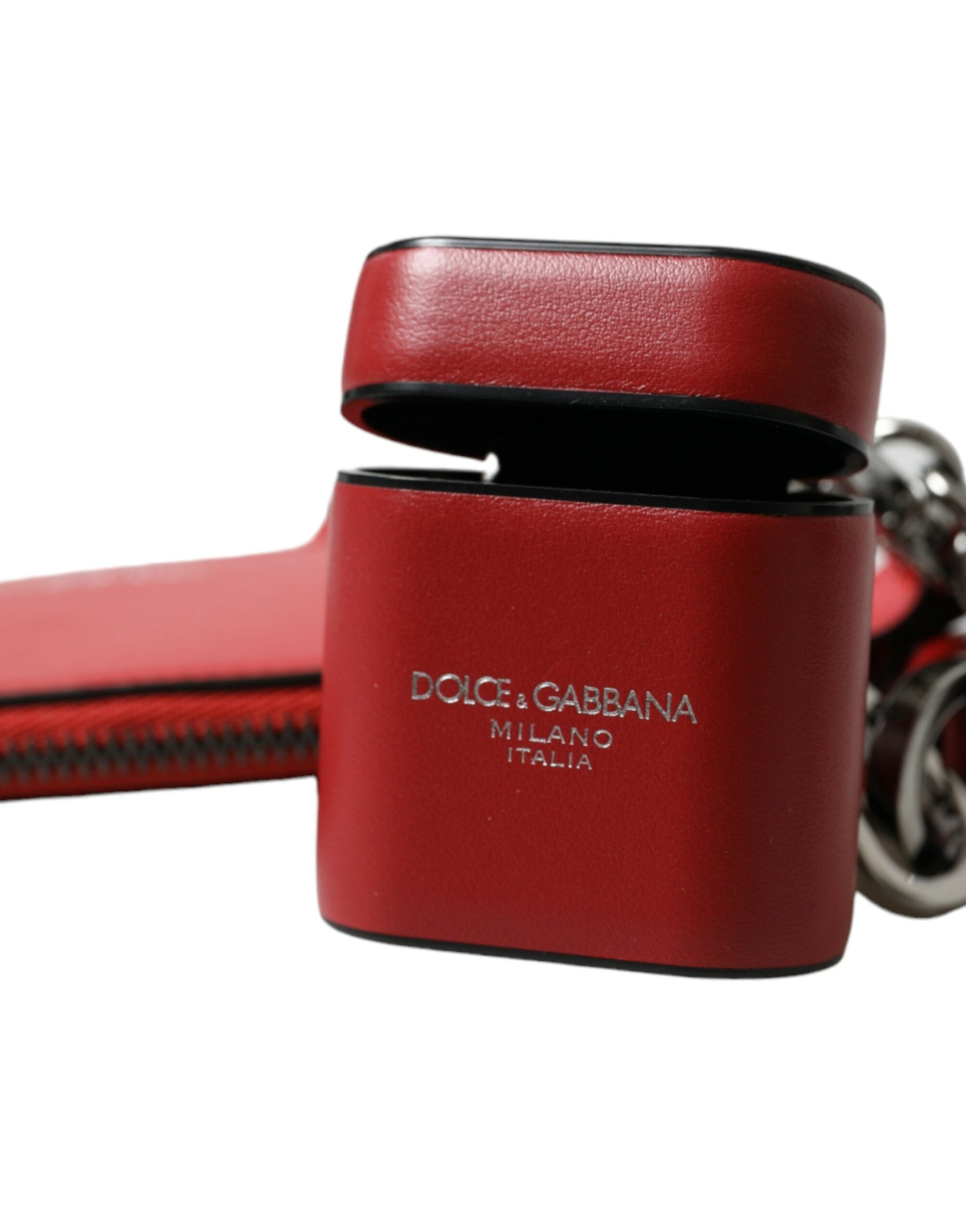 Dolce & Gabbana Elegant Red Leather Airpods Case - Luksusmuotia Dolce & Gabbana - Tutustu YVES JAVANNI® 