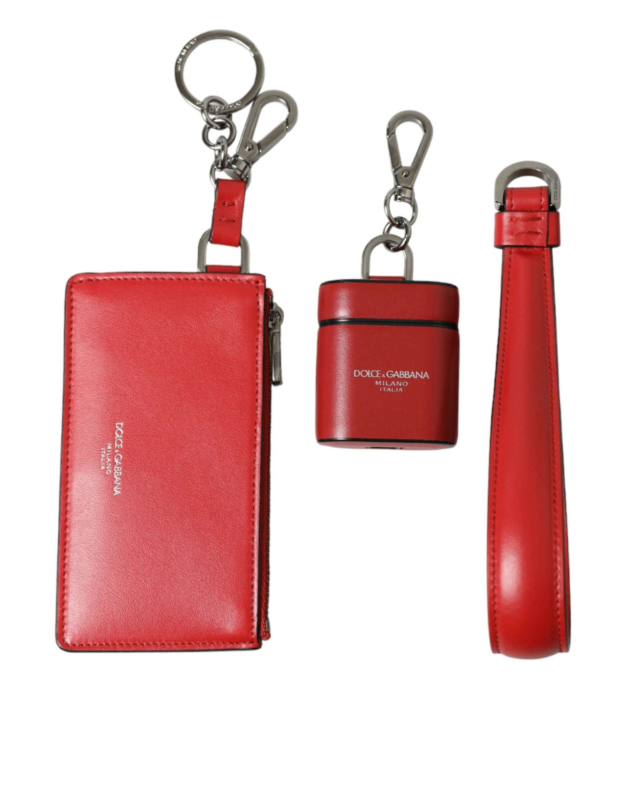 Dolce & Gabbana Elegant Red Leather Airpods Case - Luksusmuotia Dolce & Gabbana - Tutustu YVES JAVANNI® 