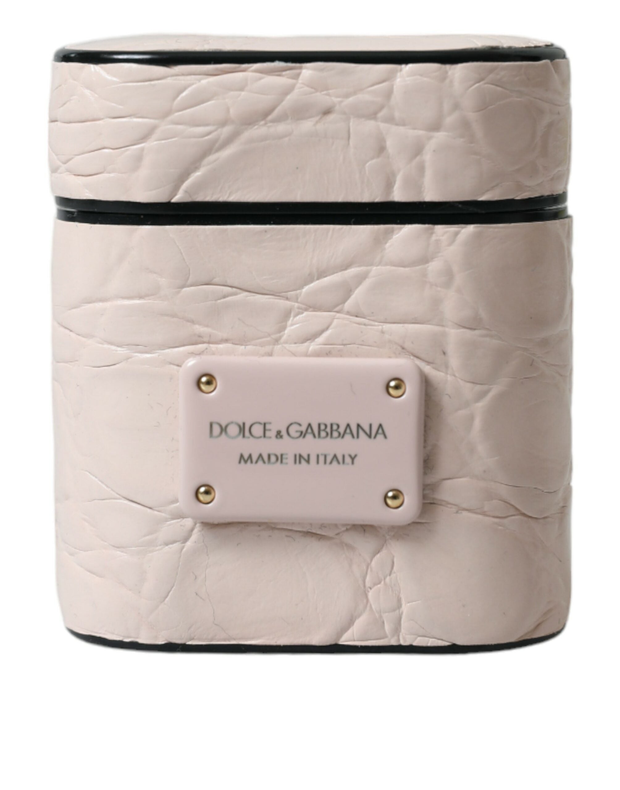 Dolce & Gabbana Elegant Light Pink Leather Airpod Case - Luksusmuotia Dolce & Gabbana - Tutustu YVES JAVANNI® 