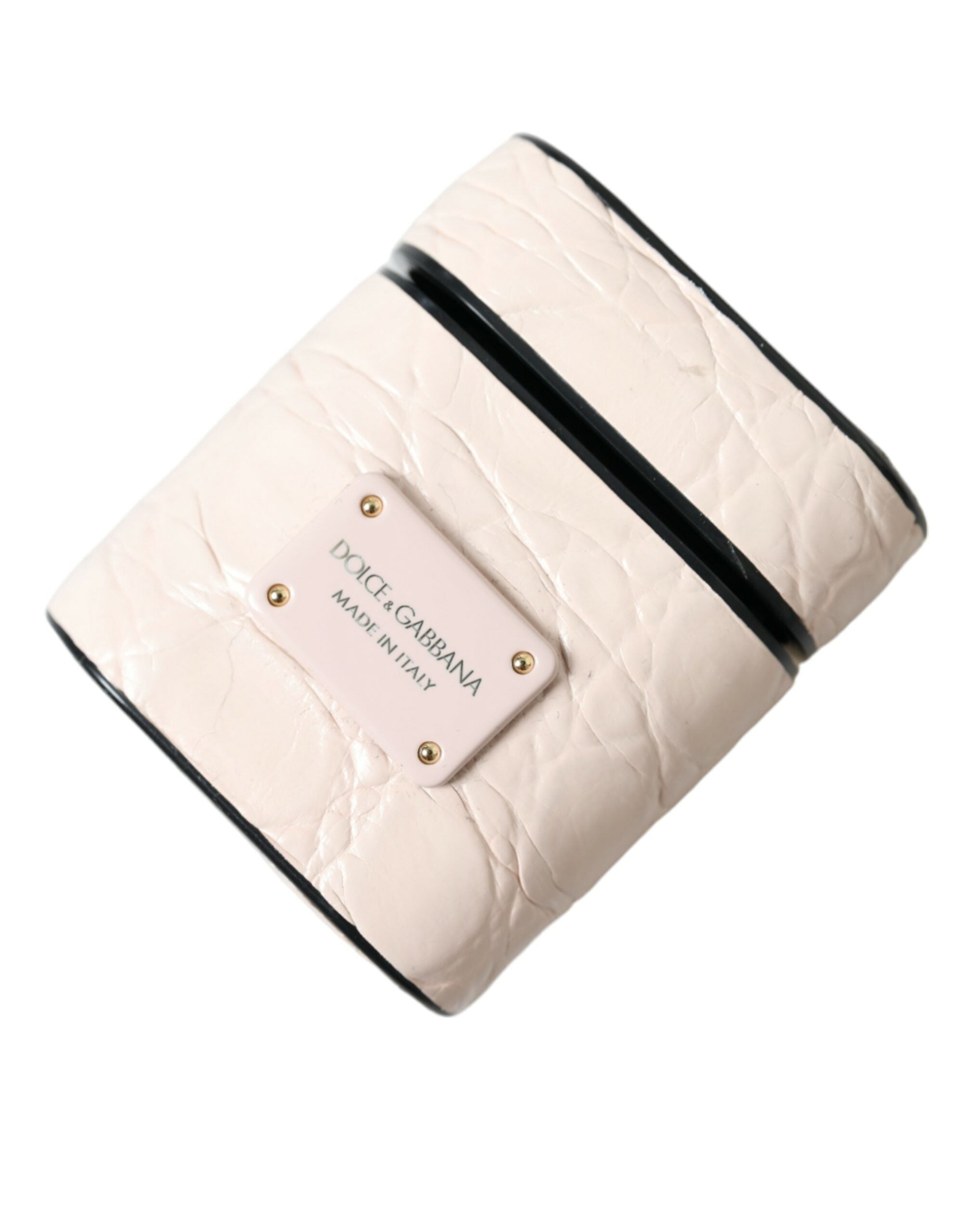 Dolce & Gabbana Elegant Light Pink Leather Airpod Case - Luksusmuotia Dolce & Gabbana - Tutustu YVES JAVANNI® 