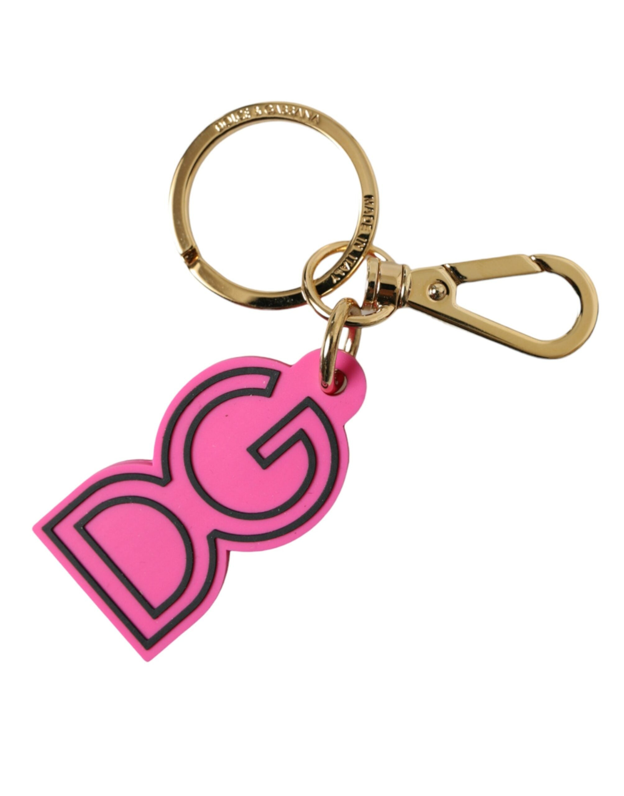 Dolce & Gabbana Chic Gold and Pink Keychain Elegance - Luksusmuotia Dolce & Gabbana - Tutustu YVES JAVANNI® 