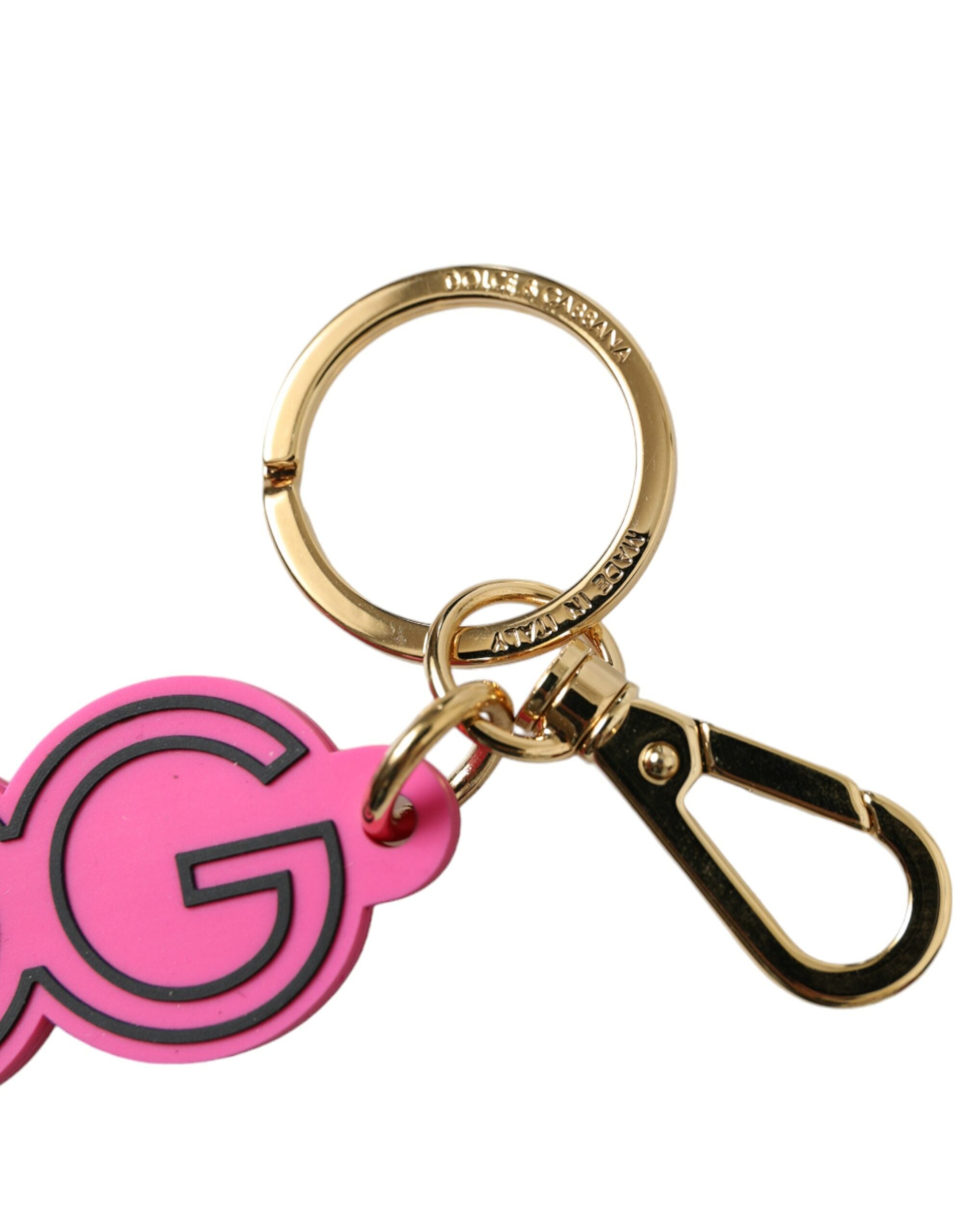 Dolce & Gabbana Chic Gold and Pink Keychain Elegance - Luksusmuotia Dolce & Gabbana - Tutustu YVES JAVANNI® 