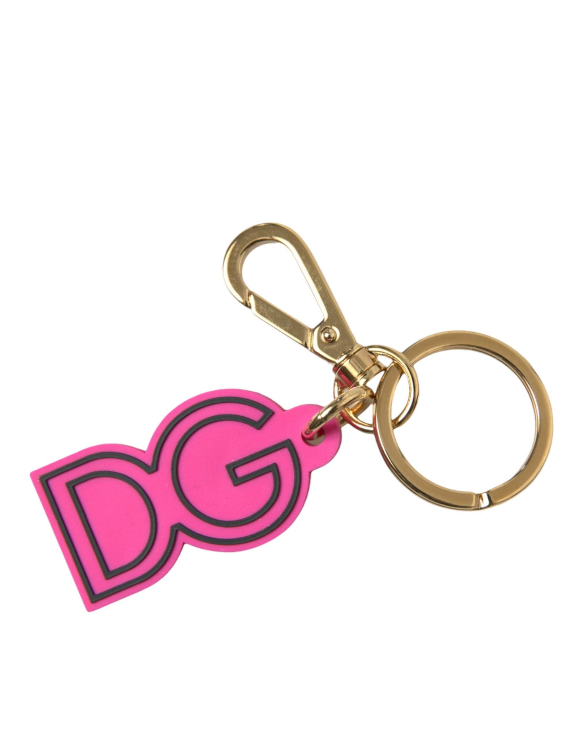 Dolce & Gabbana Chic Gold and Pink Keychain Elegance - Luksusmuotia Dolce & Gabbana - Tutustu YVES JAVANNI® 