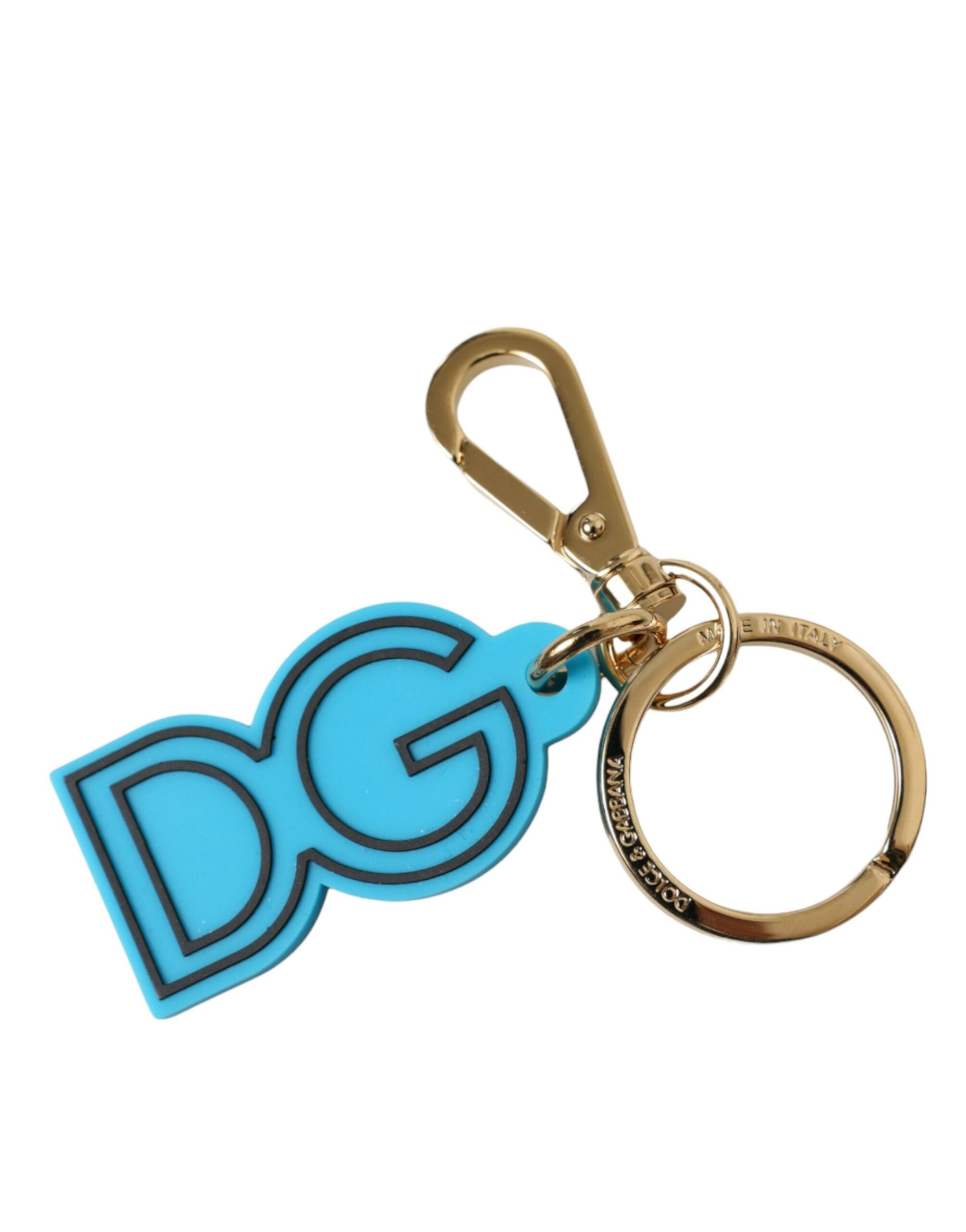 Dolce & Gabbana Elegant Blue Gold Keychain Accessory - Luksusmuotia Dolce & Gabbana - Tutustu YVES JAVANNI® 