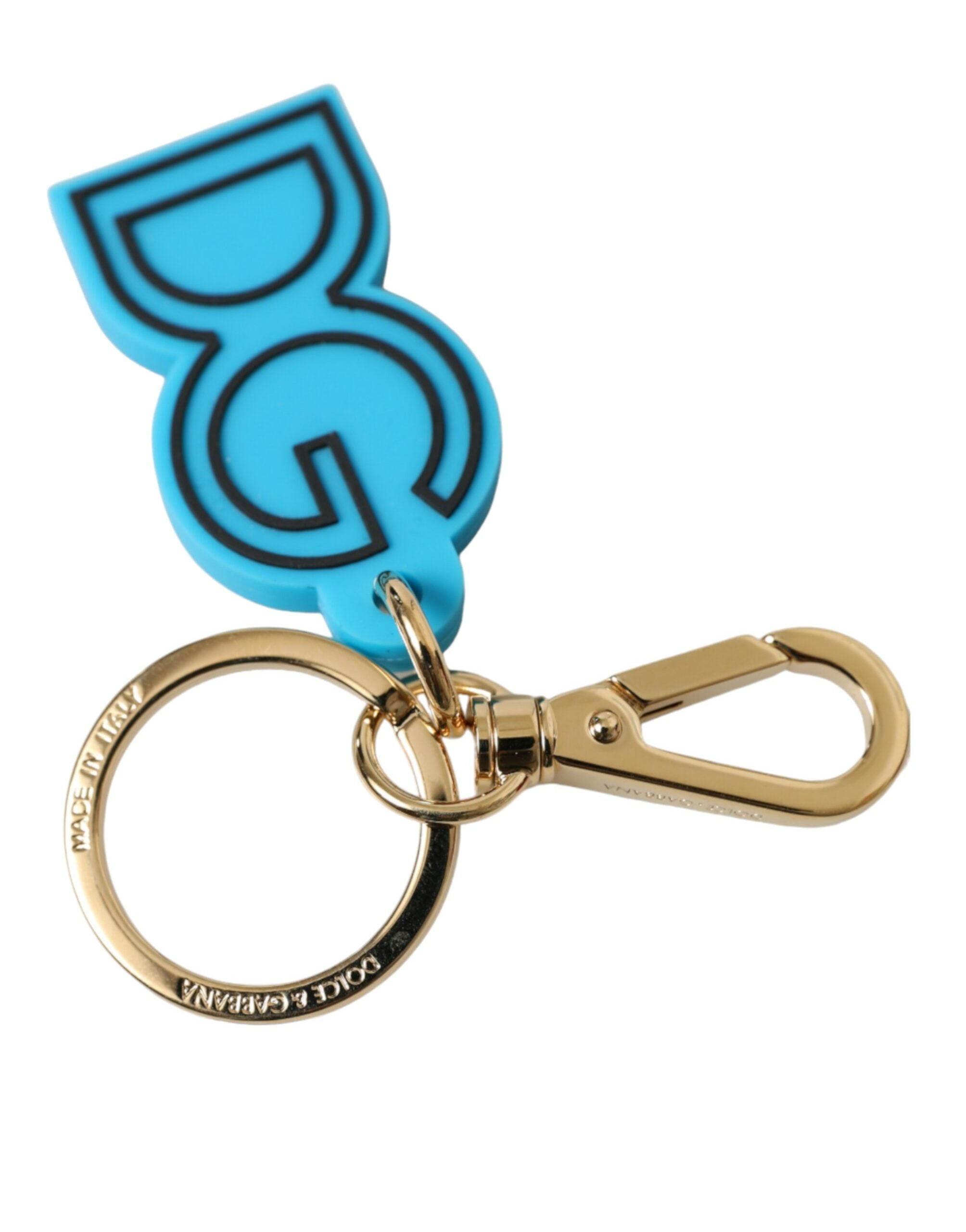 Dolce & Gabbana Elegant Blue Gold Keychain Accessory - Luksusmuotia Dolce & Gabbana - Tutustu YVES JAVANNI® 