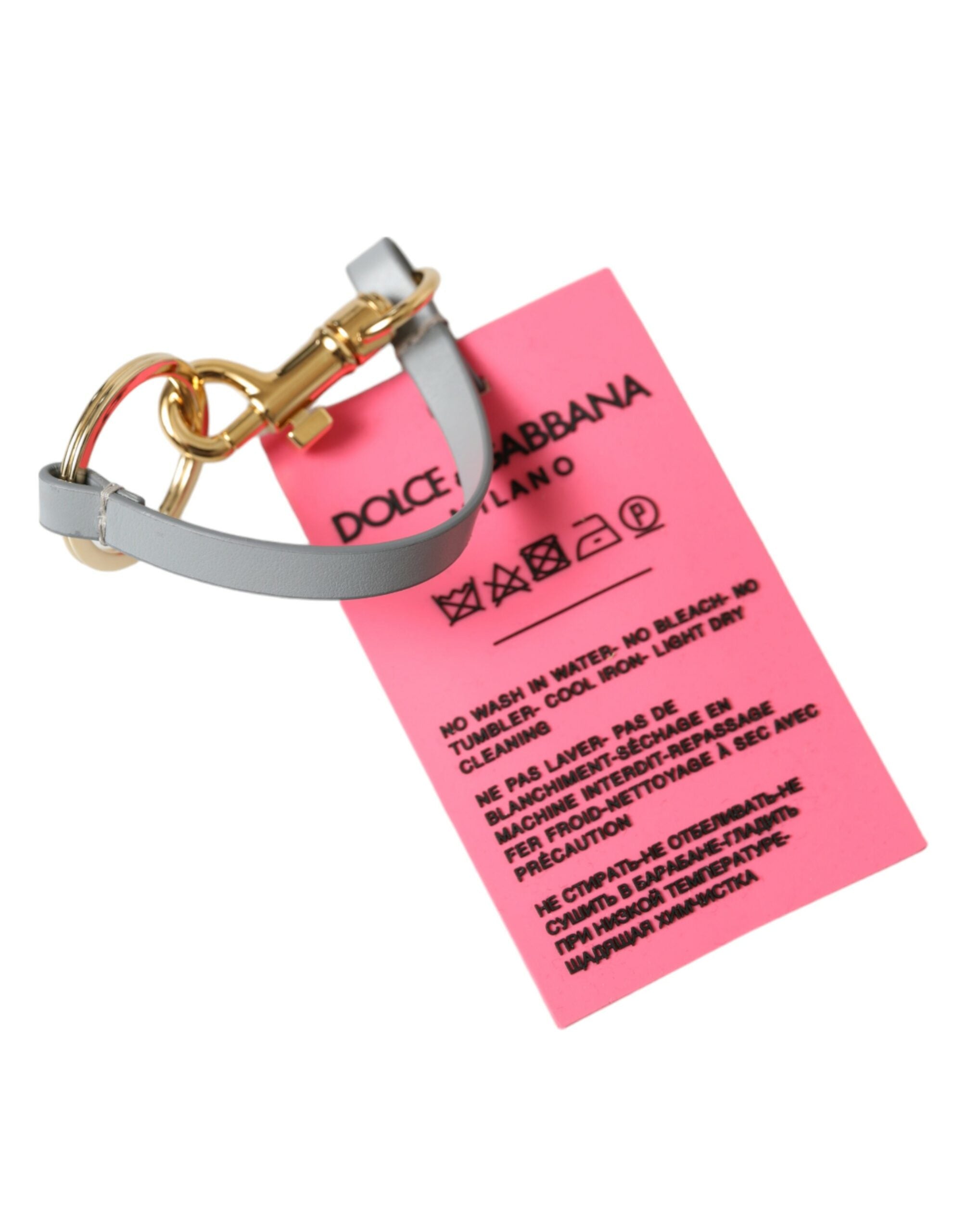 Dolce & Gabbana Chic Trifold Gold & Pink Key Holder Case - Luksusmuotia Dolce & Gabbana - Tutustu YVES JAVANNI® 