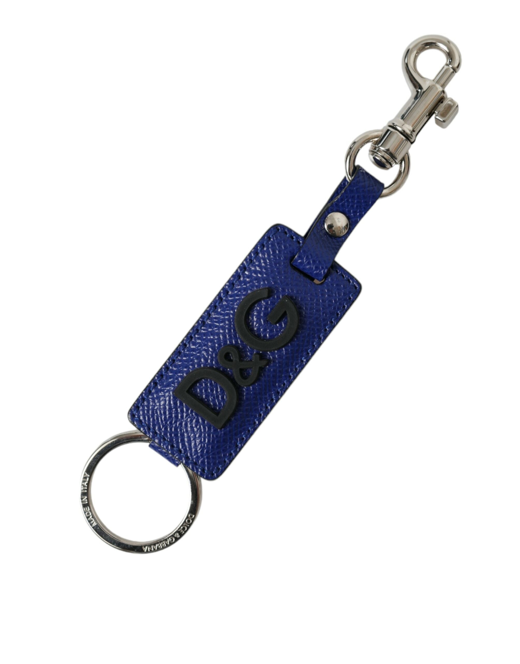 Dolce & Gabbana Elegant Blue Trifold Calf Leather Key Holder - Luksusmuotia Dolce & Gabbana - Tutustu YVES JAVANNI® 