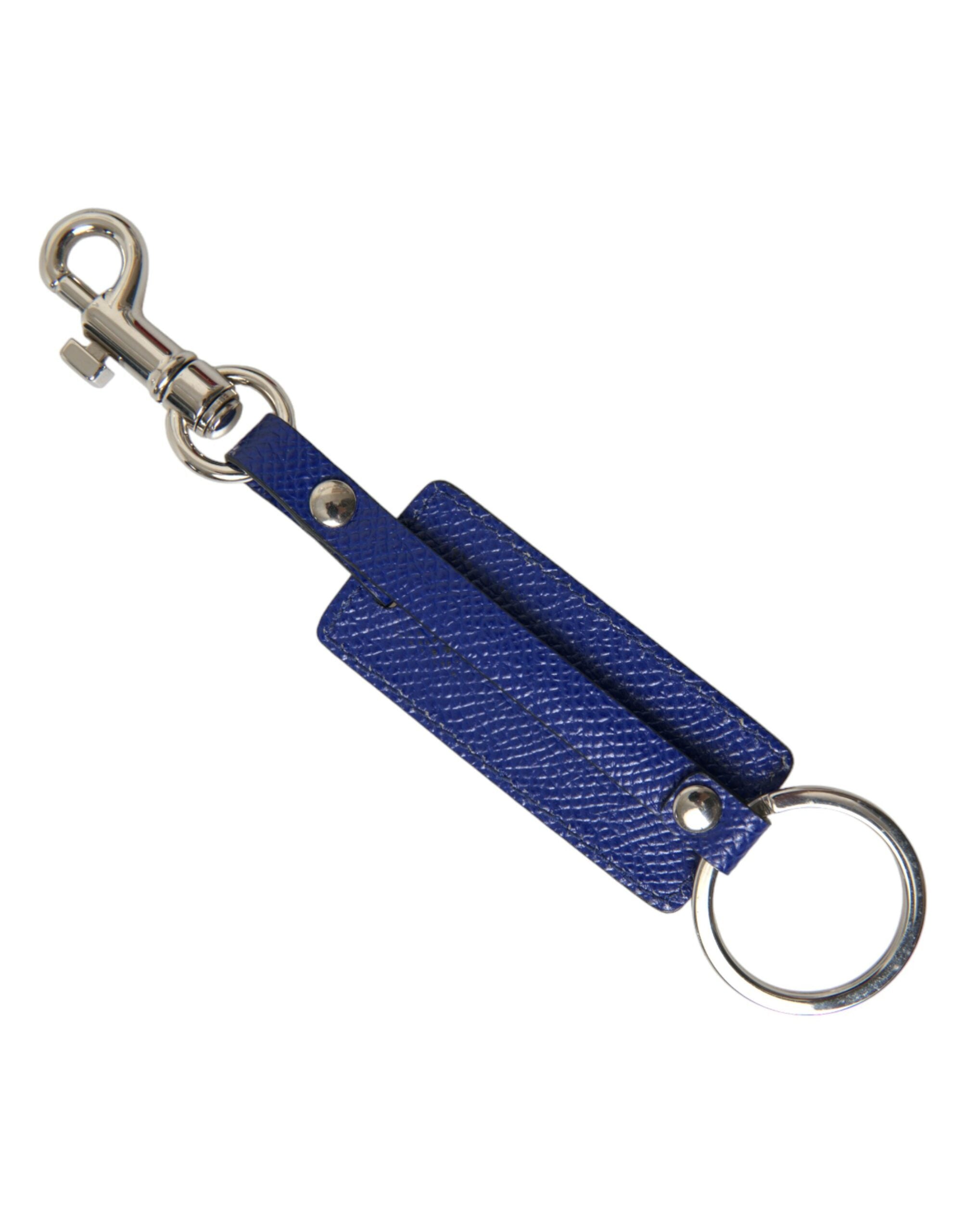 Dolce & Gabbana Elegant Blue Trifold Calf Leather Key Holder - Luksusmuotia Dolce & Gabbana - Tutustu YVES JAVANNI® 