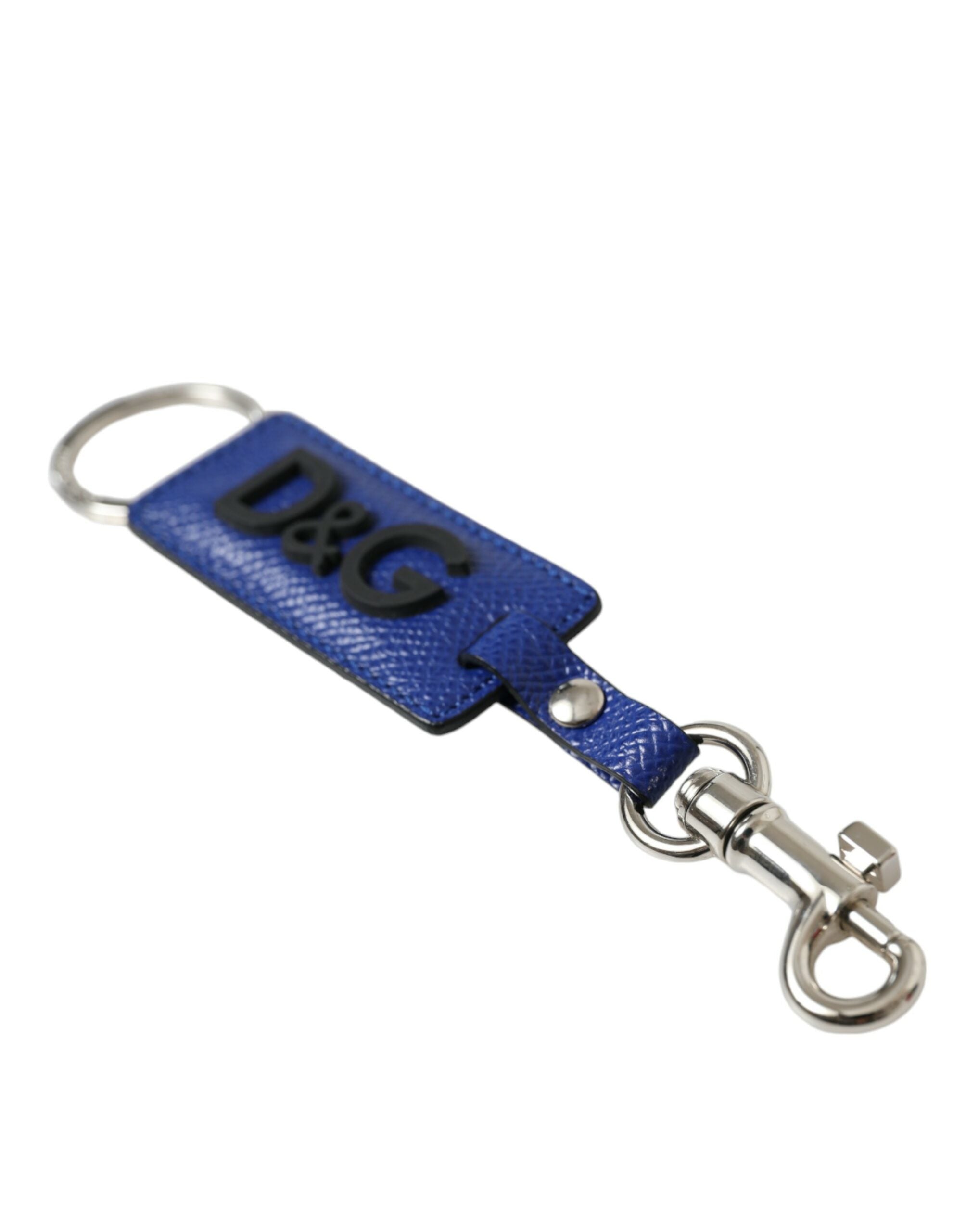 Dolce & Gabbana Elegant Blue Trifold Calf Leather Key Holder - Luksusmuotia Dolce & Gabbana - Tutustu YVES JAVANNI® 