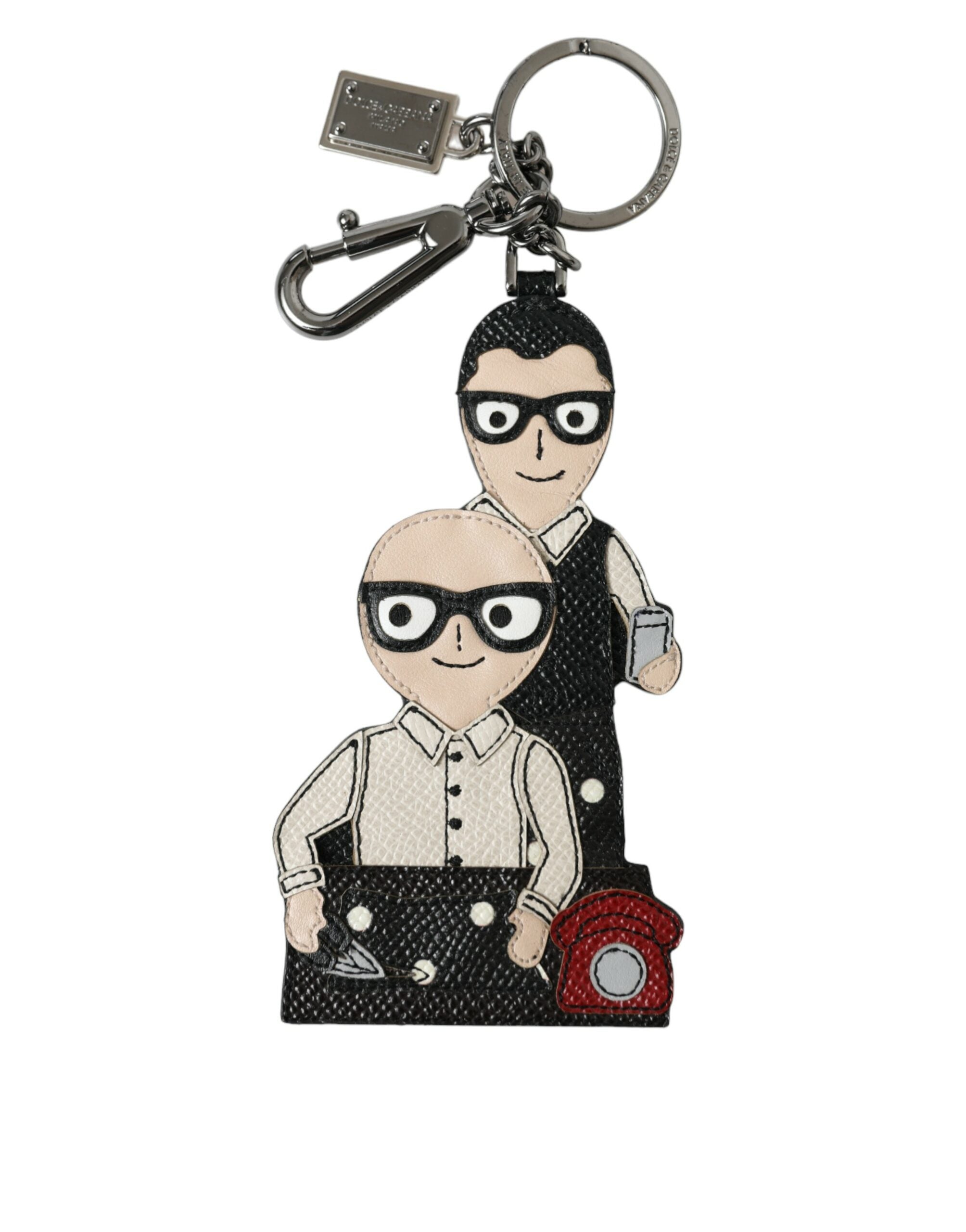 Dolce & Gabbana Elegant Multicolor Leather Keychain - Luksuslaukut ja asusteet Dolce & Gabbana - Tutustu YVES JAVANNI® 