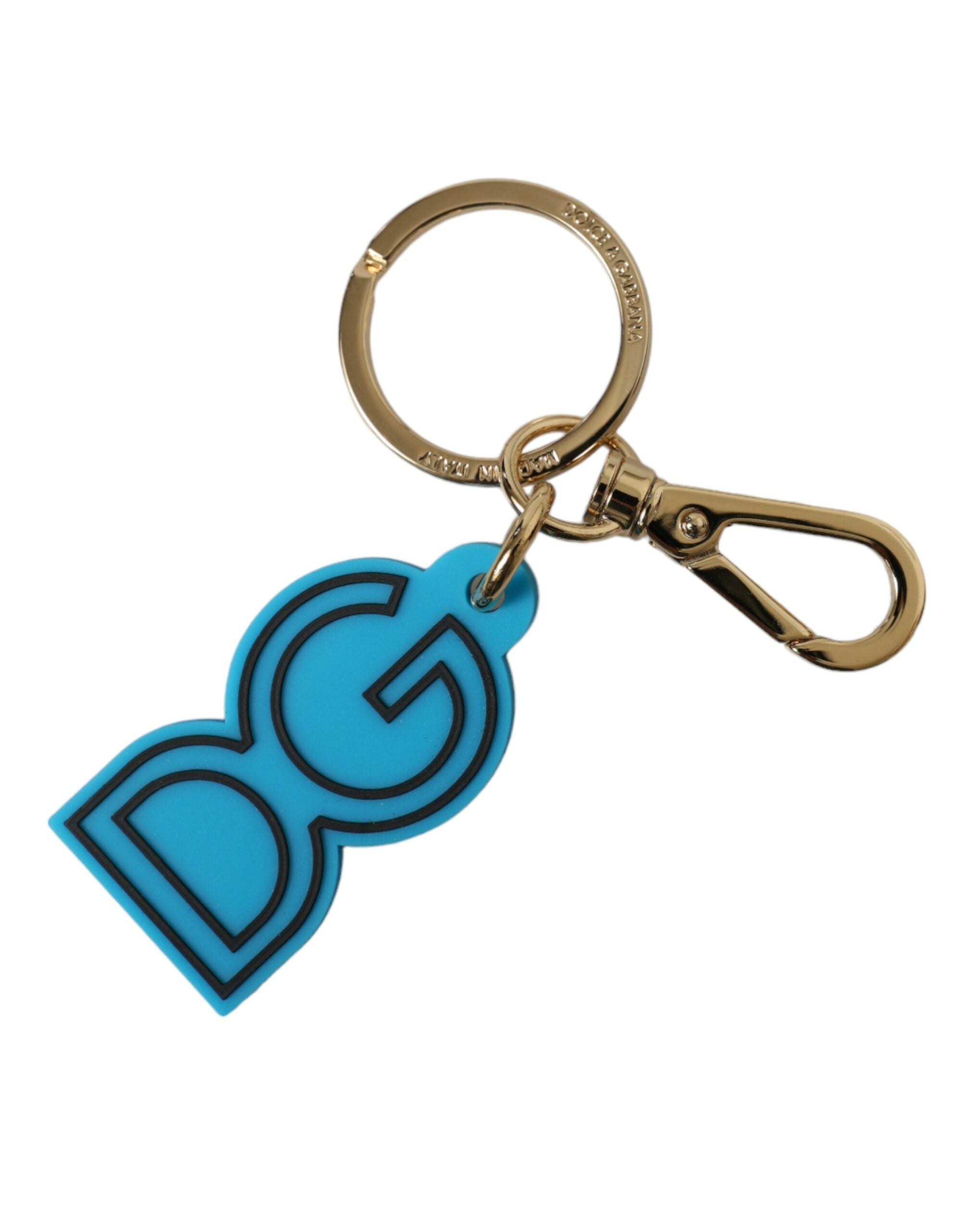 Dolce & Gabbana Elegant Blue & Gold Keychain Accessory - Luksusmuotia Dolce & Gabbana - Tutustu YVES JAVANNI® 