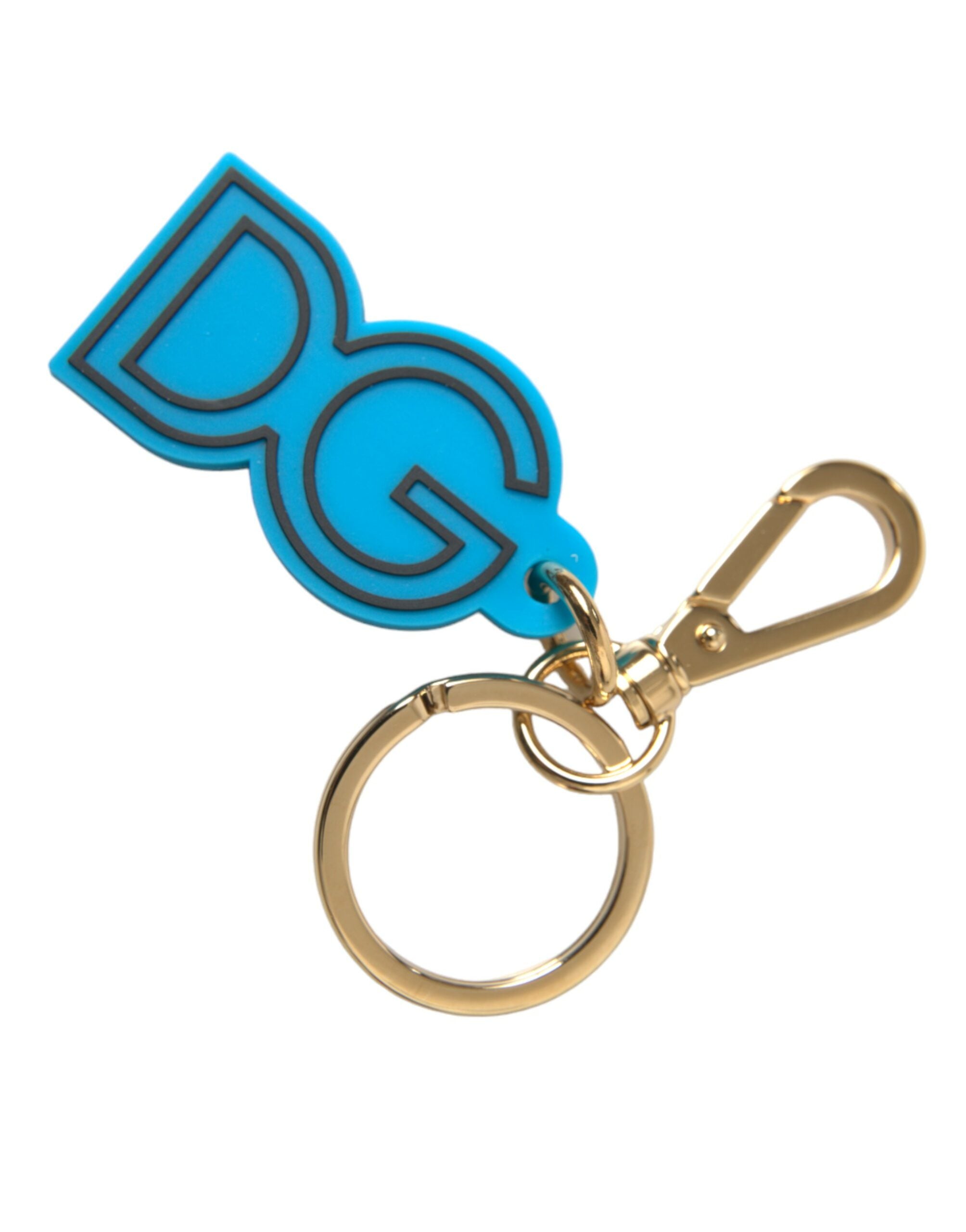 Dolce & Gabbana Elegant Blue & Gold Keychain Accessory - Luksusmuotia Dolce & Gabbana - Tutustu YVES JAVANNI® 