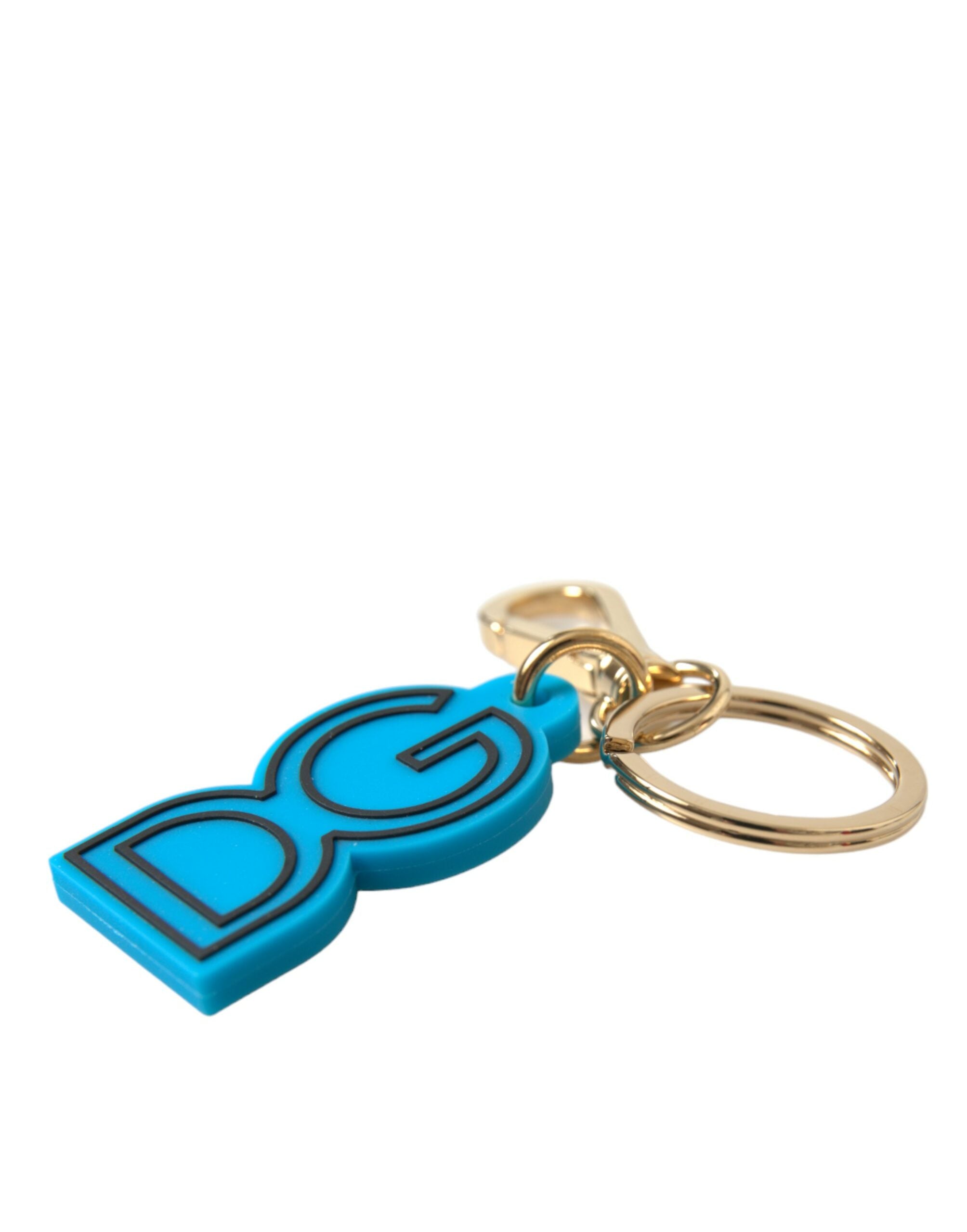 Dolce & Gabbana Elegant Blue & Gold Keychain Accessory - Luksusmuotia Dolce & Gabbana - Tutustu YVES JAVANNI® 