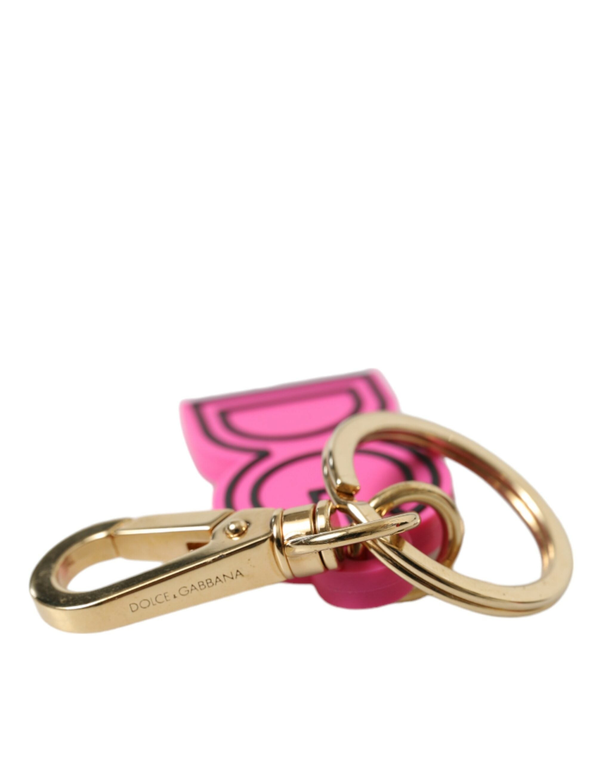 Dolce & Gabbana Chic Gold and Pink Logo Keychain - Luksusmuotia Dolce & Gabbana - Tutustu YVES JAVANNI® 