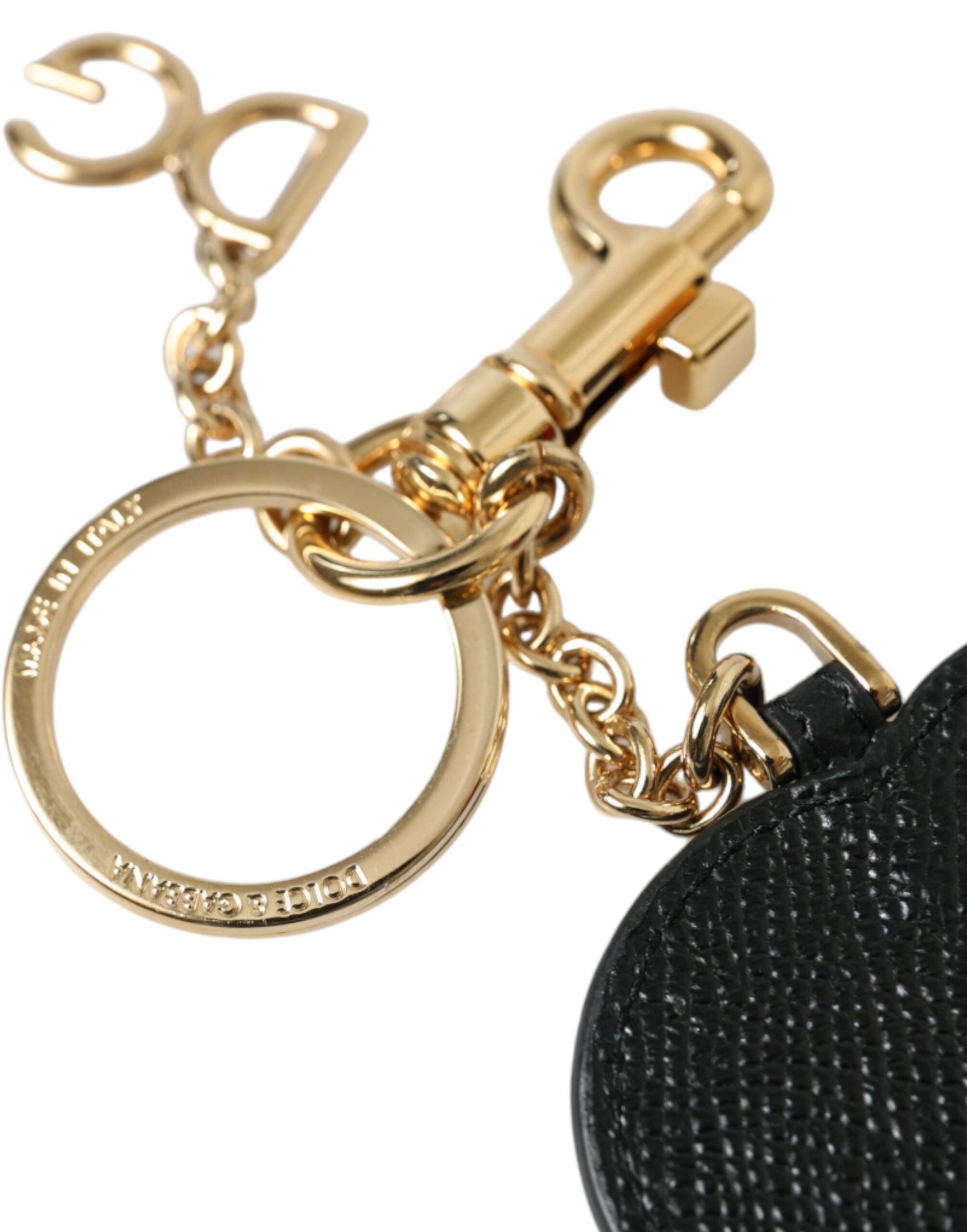 Dolce & Gabbana Stunning Gold and Pink Leather Keychain - Luksuslaukut ja asusteet Dolce & Gabbana - Tutustu YVES JAVANNI® 