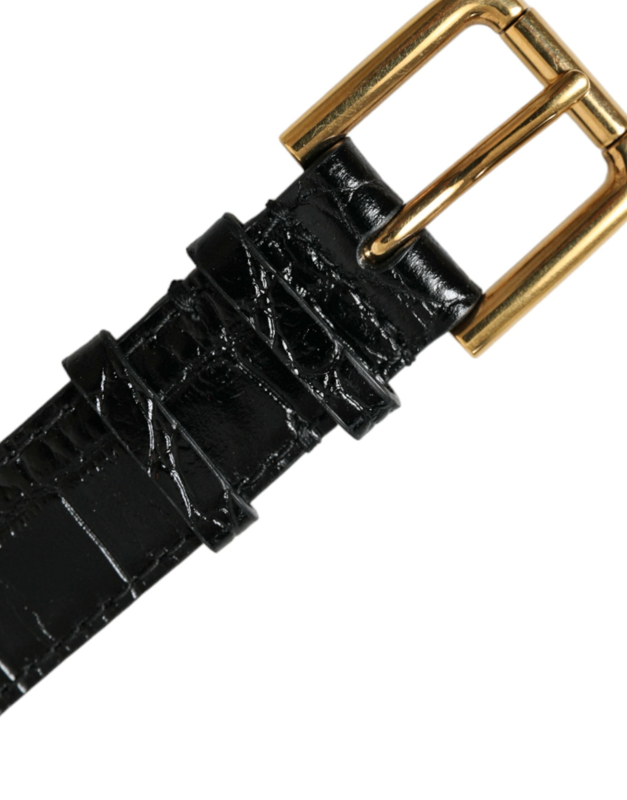 Dolce & Gabbana Elegant Gold Black Leather Bracelet - Luksuslaukut ja asusteet Dolce & Gabbana - Tutustu YVES JAVANNI® 