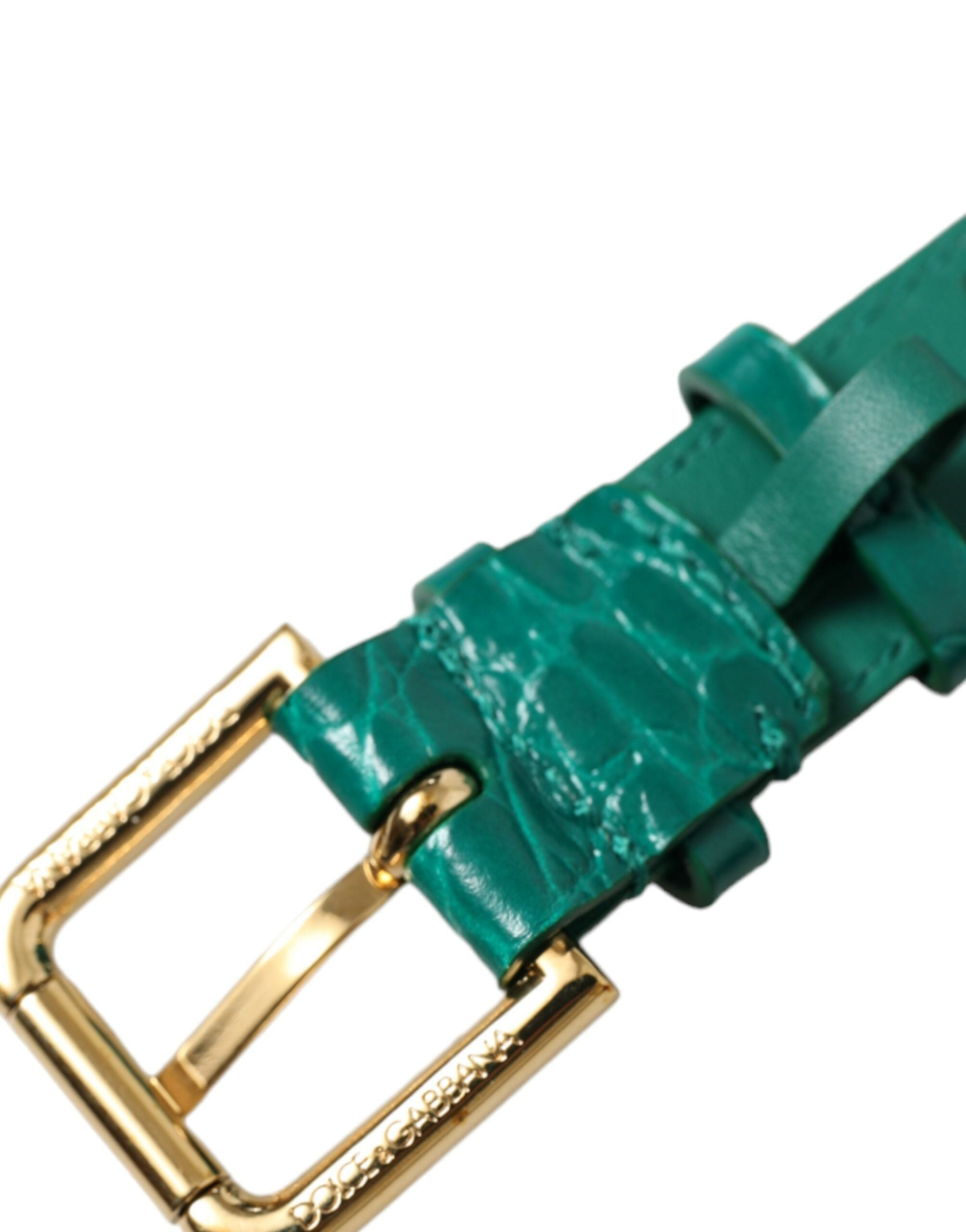 Dolce & Gabbana Elegant Green Leather Neck Band - Luksuslaukut ja asusteet Dolce & Gabbana - Tutustu YVES JAVANNI® 