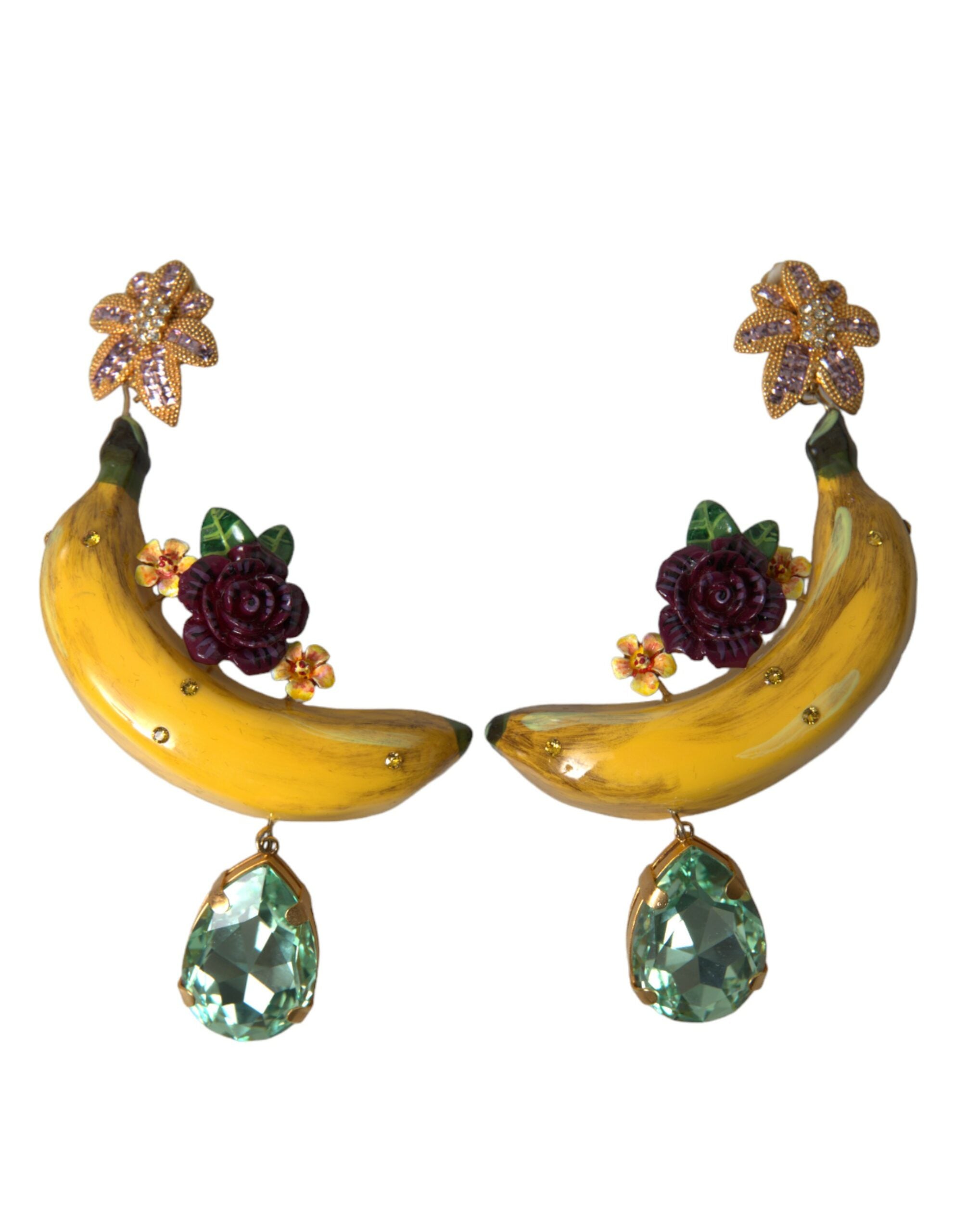 Dolce & Gabbana Chic Clip-on Banana Dangle Earrings - Luksusmuotia Dolce & Gabbana - Tutustu YVES JAVANNI® 