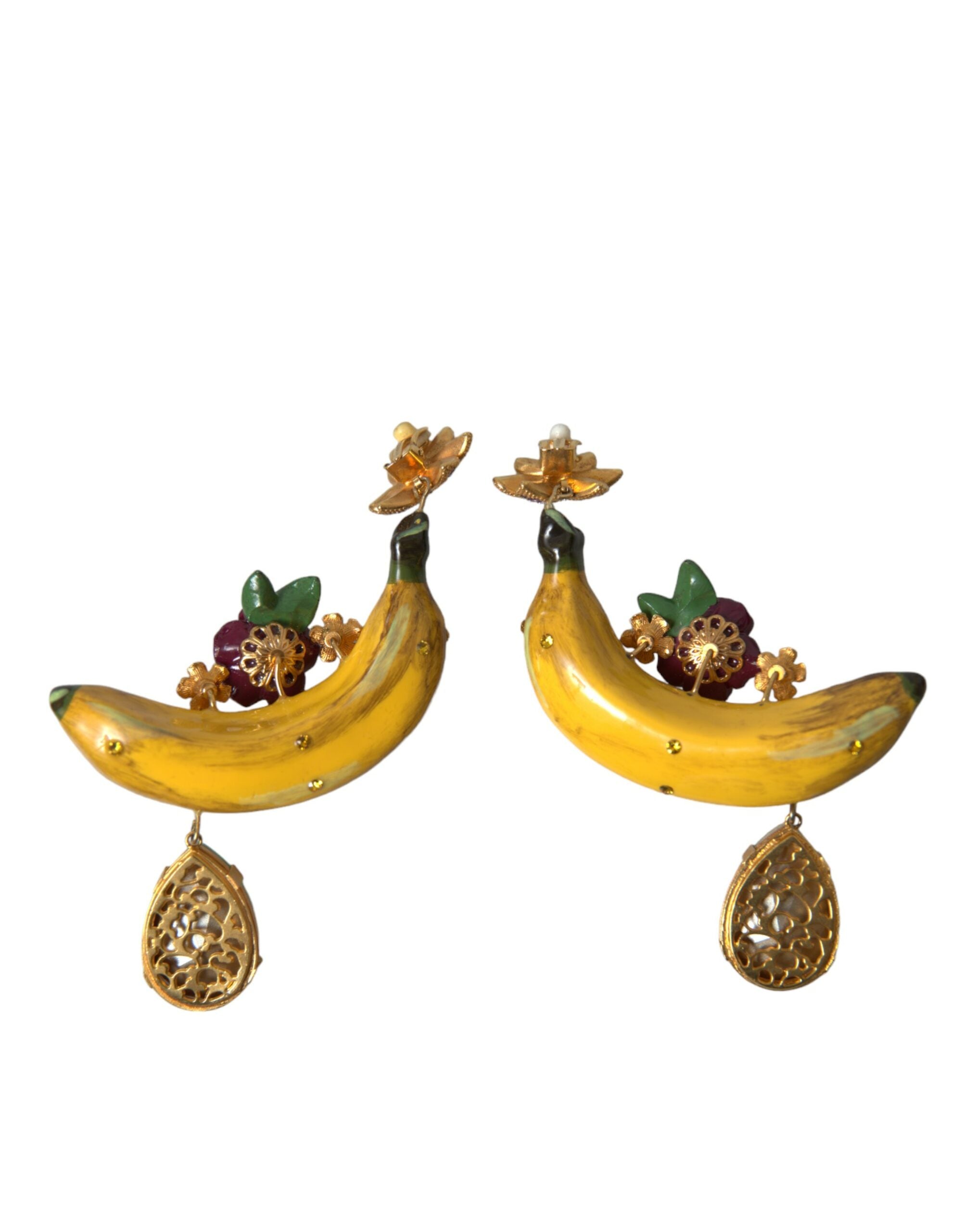 Dolce & Gabbana Chic Clip-on Banana Dangle Earrings - Luksusmuotia Dolce & Gabbana - Tutustu YVES JAVANNI® 