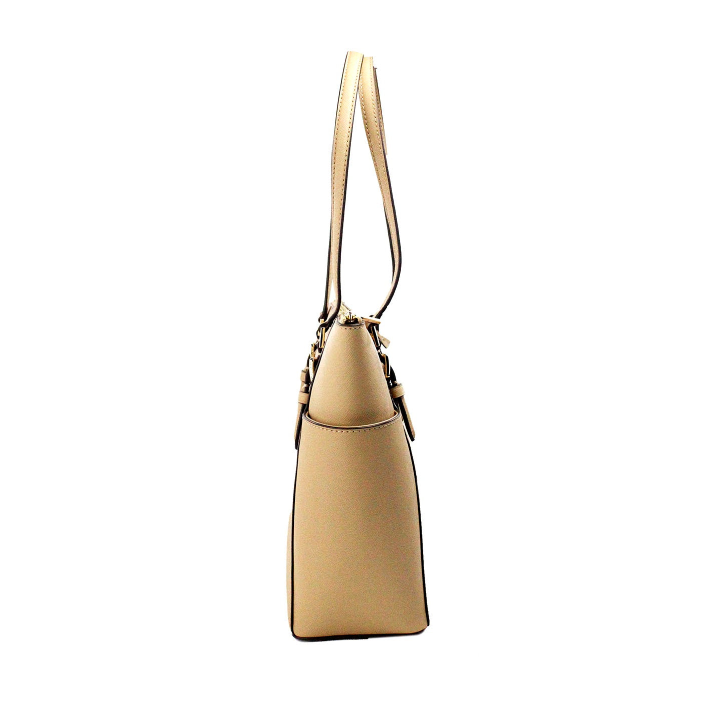 Michael Kors Charlotte Camel Large Leather Top Zip Tote Bag Purse - Luksusmuotia Michael Kors - Tutustu YVES JAVANNI® 