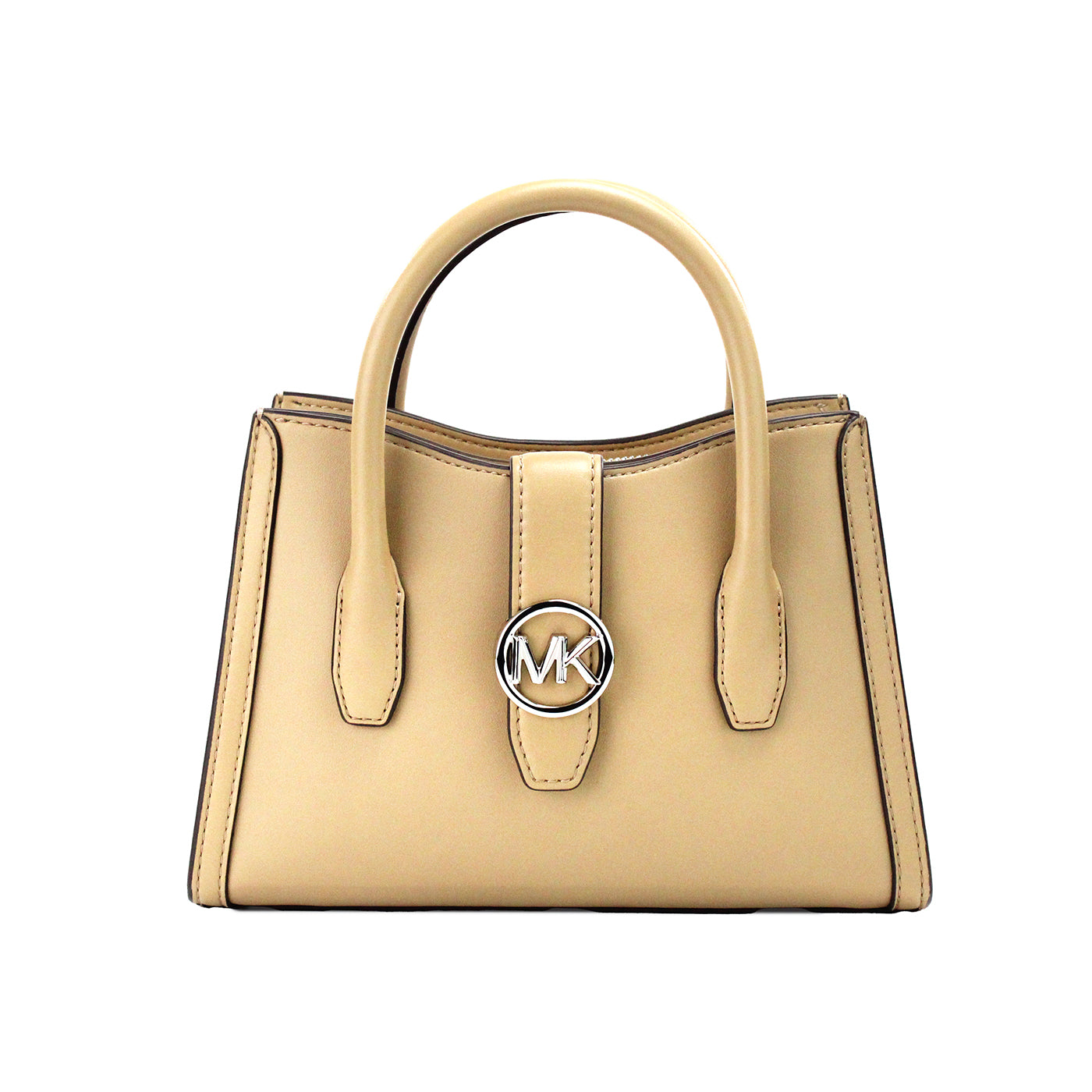 Michael Kors Gabby Small Camel Faux Leather Top Zip Satchel Crossbody Bag - Luksusmuotia Michael Kors - Tutustu YVES JAVANNI® 