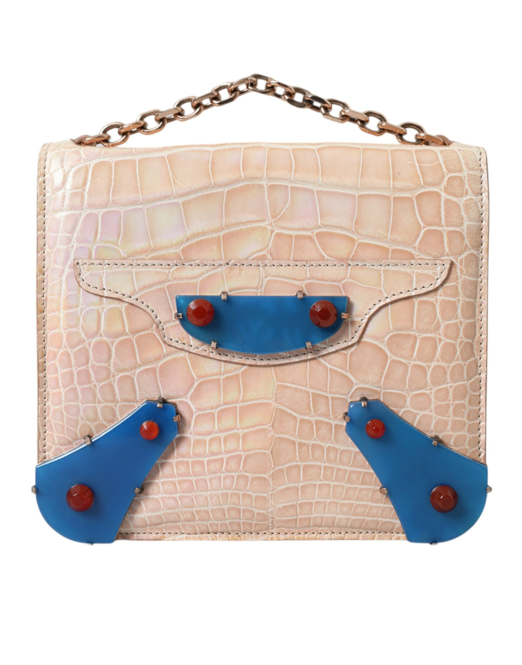 Balenciaga Elegant Mini Chain Beige Clutch for Evening Elegance - Luksusmuotia Balenciaga - Tutustu YVES JAVANNI® 