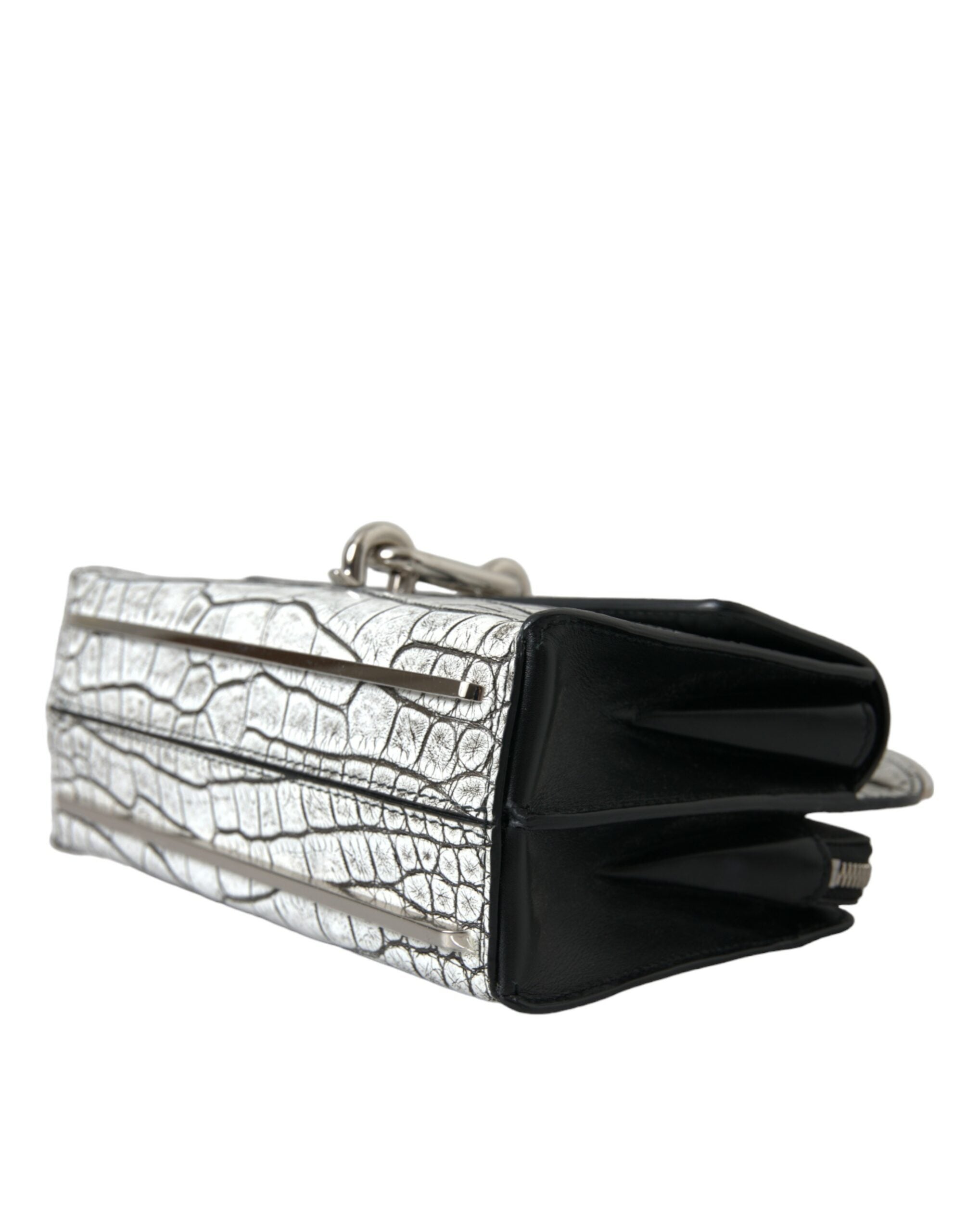 Balenciaga Metallic Silver Alligator Leather Mini Bag - Luksusmuotia Balenciaga - Tutustu YVES JAVANNI® 