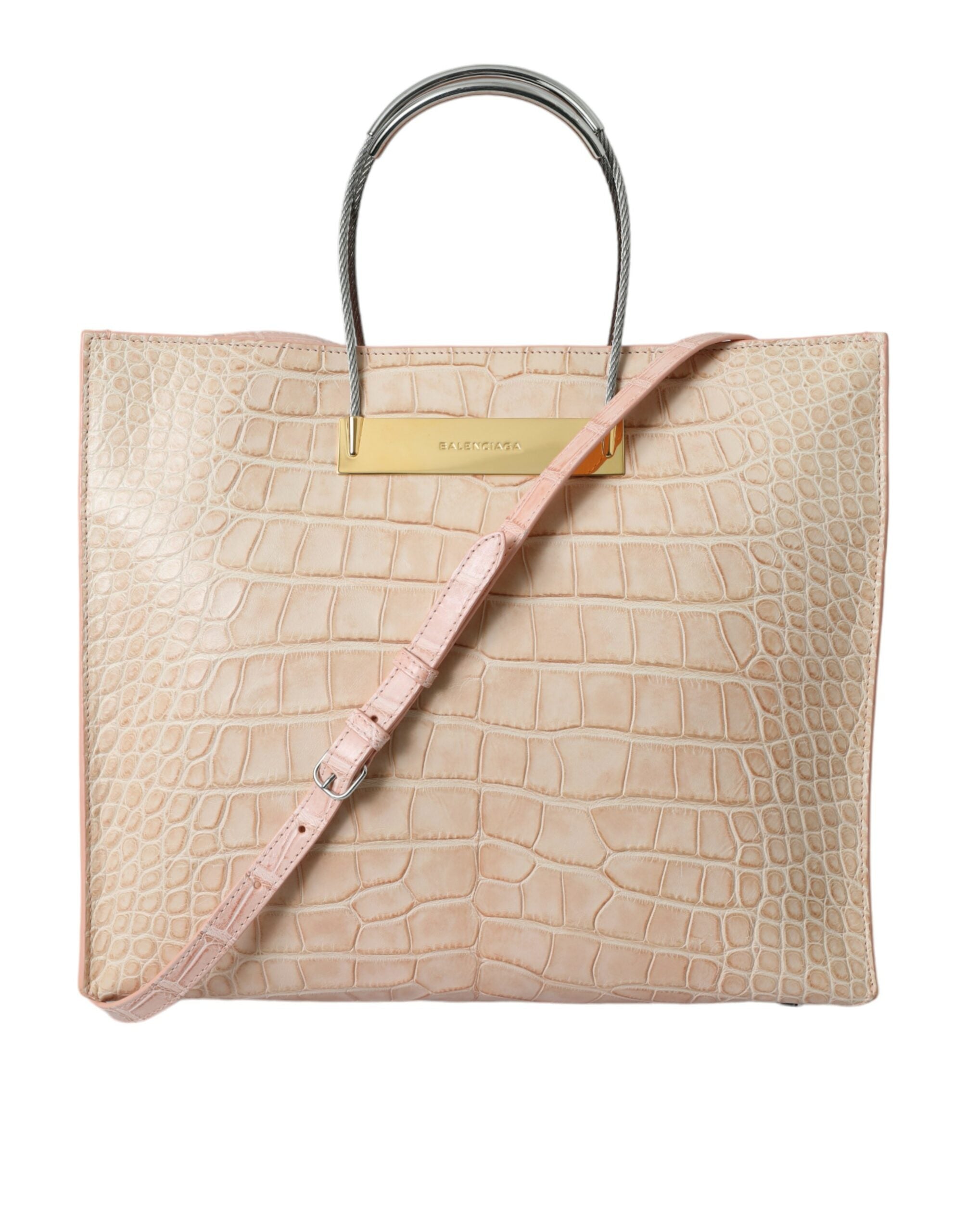 Balenciaga Alligator Leather Chic Pink Tote Bag - Luksusmuotia Balenciaga - Tutustu YVES JAVANNI® 