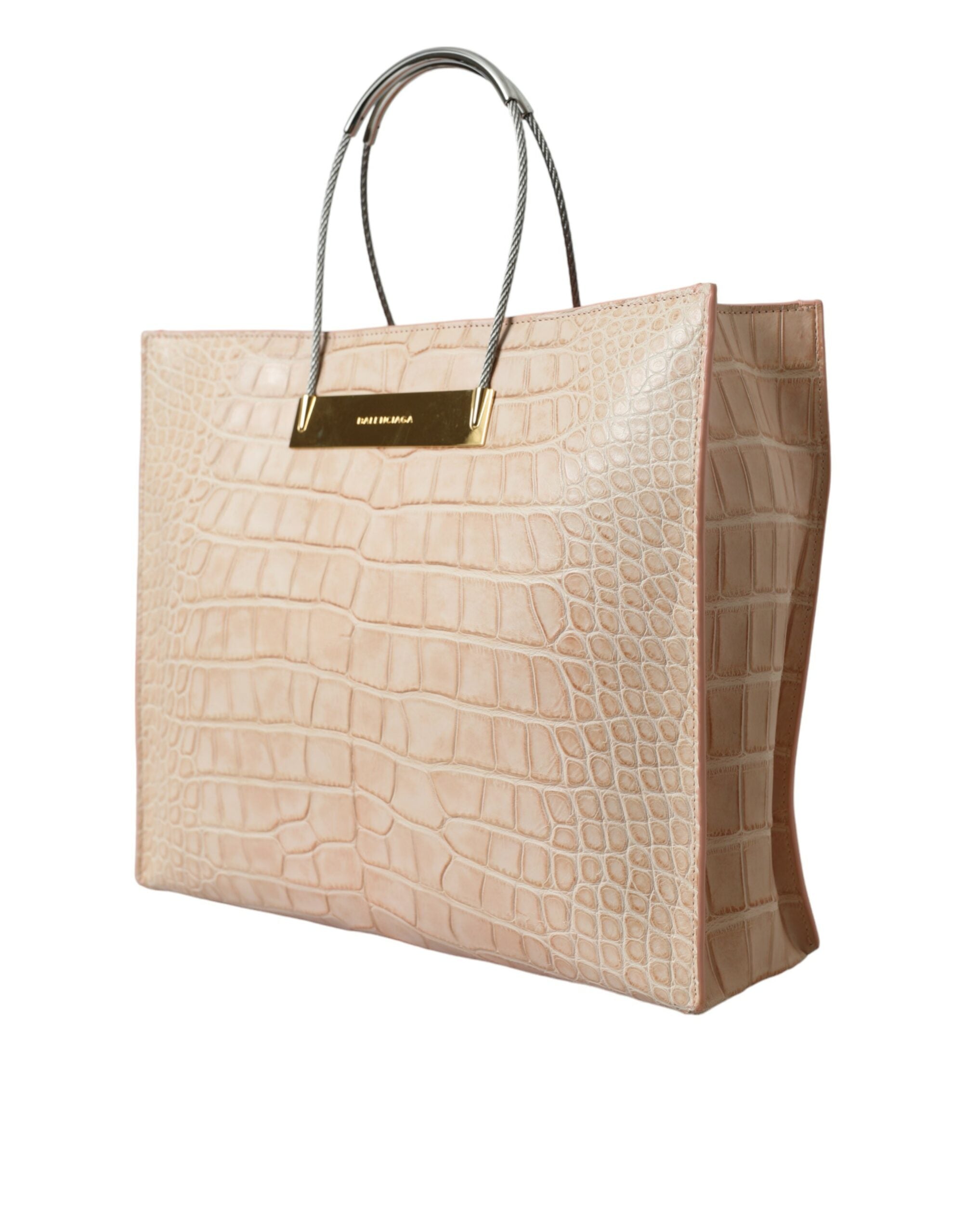 Balenciaga Alligator Leather Chic Pink Tote Bag - Luksusmuotia Balenciaga - Tutustu YVES JAVANNI® 