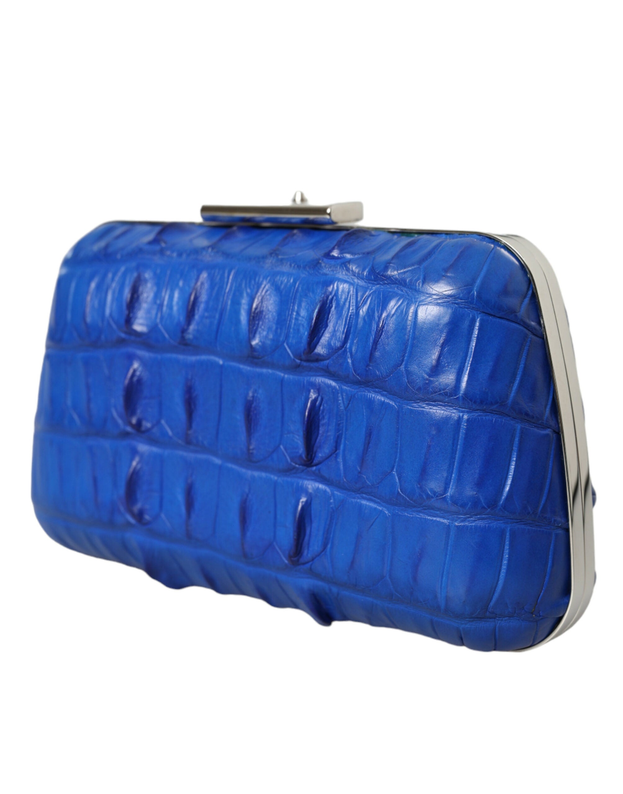 Balenciaga Electric Blue Crocodile Skin Clutch - Luksusmuotia Balenciaga - Tutustu YVES JAVANNI® 