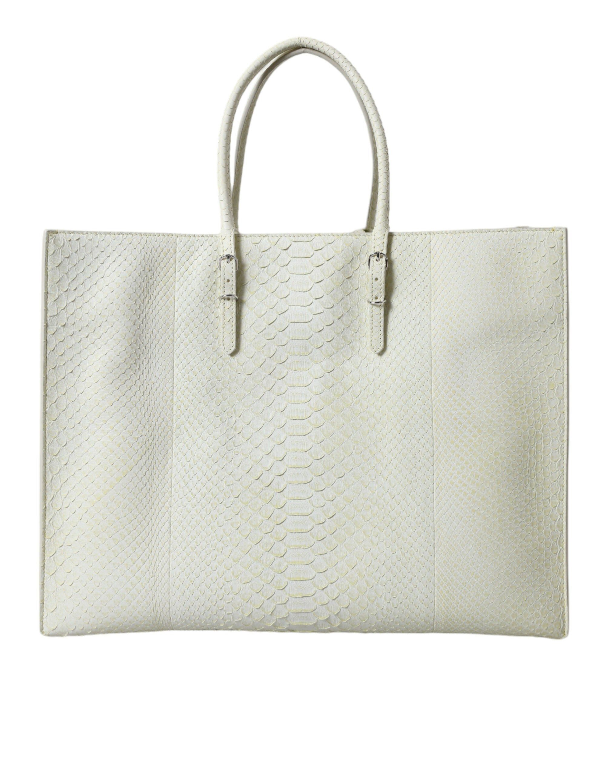 Balenciaga Chic Python Leather Tote in White & Yellow - Luksusmuotia Balenciaga - Tutustu YVES JAVANNI® 