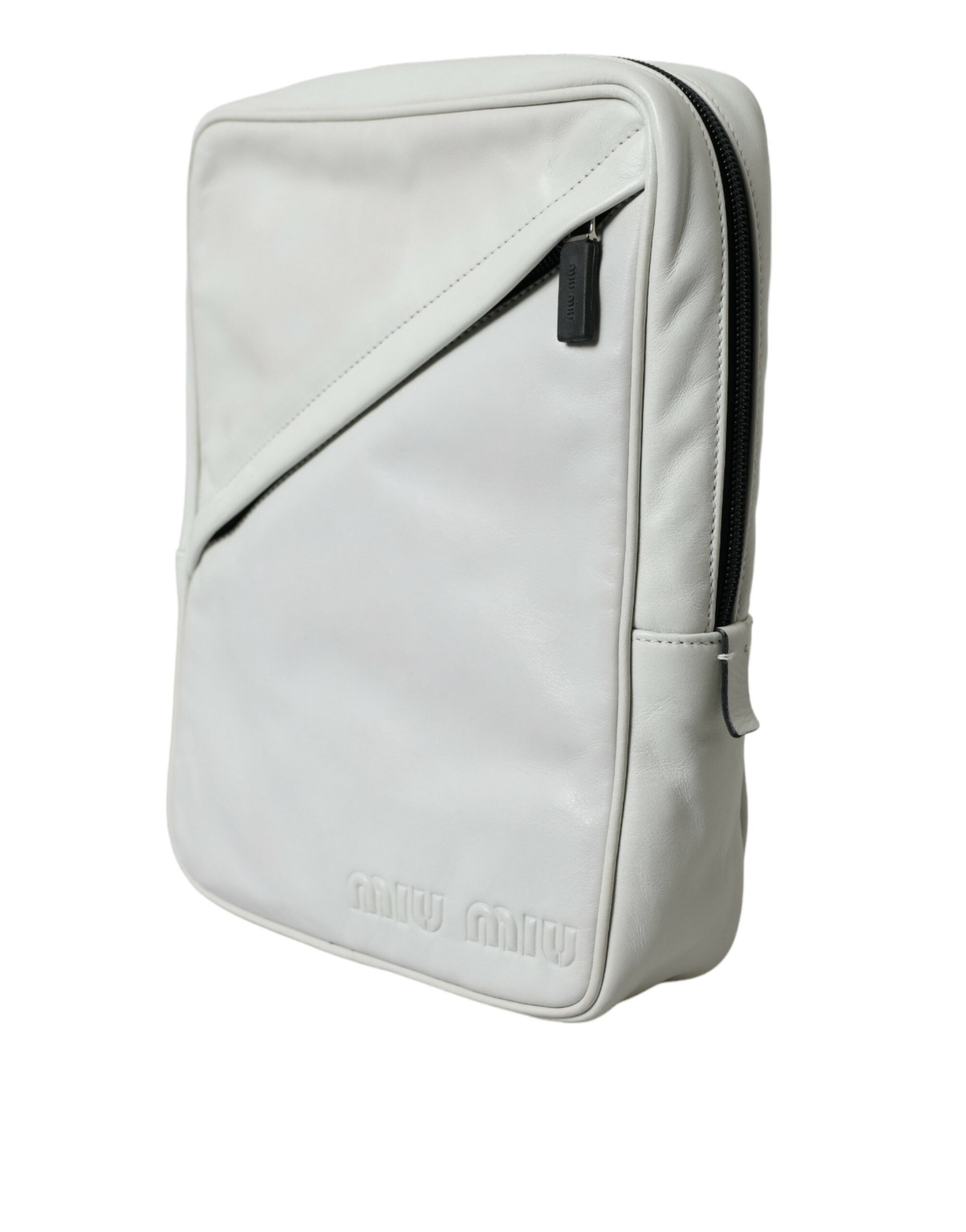 Miu Miu Elegant Black and White Leather Crossbody Bag - Luksusmuotia Miu Miu - Tutustu YVES JAVANNI® 