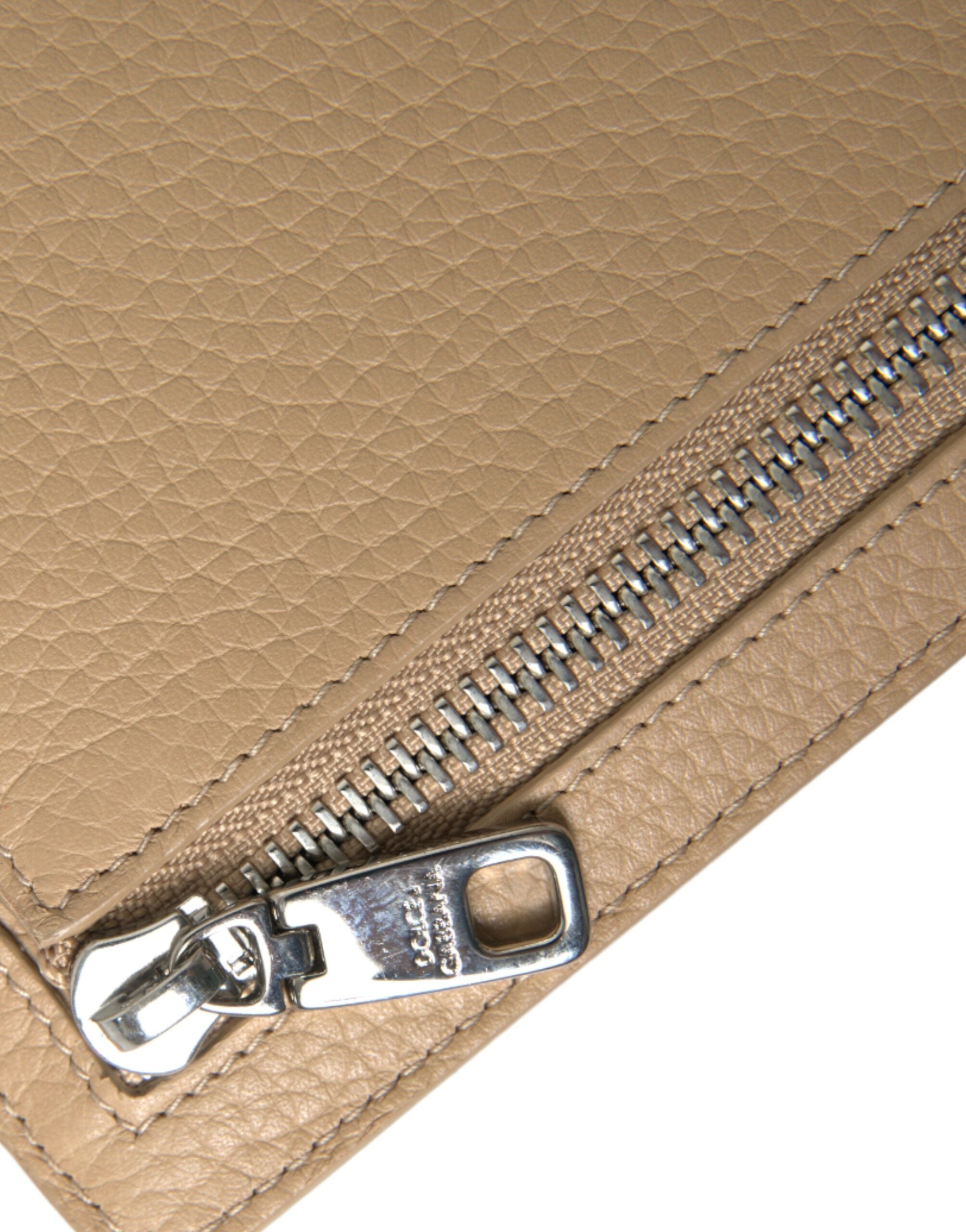 Dolce & Gabbana Beige Calf Leather Lanyard Logo Card Holder Wallet - Luksusmuotia Dolce & Gabbana - Tutustu YVES JAVANNI® 