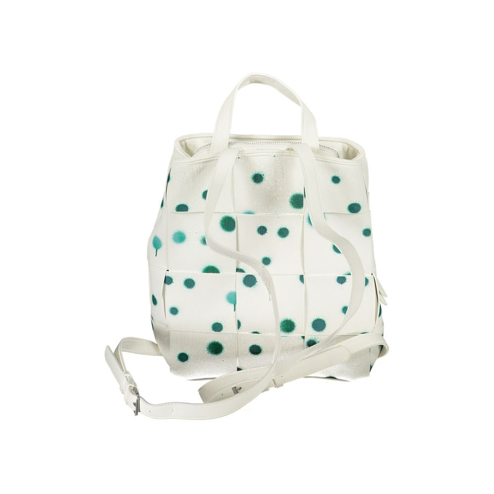 Desigual White Polyethylene Backpack - Luksusmuotia Desigual - Tutustu YVES JAVANNI® 