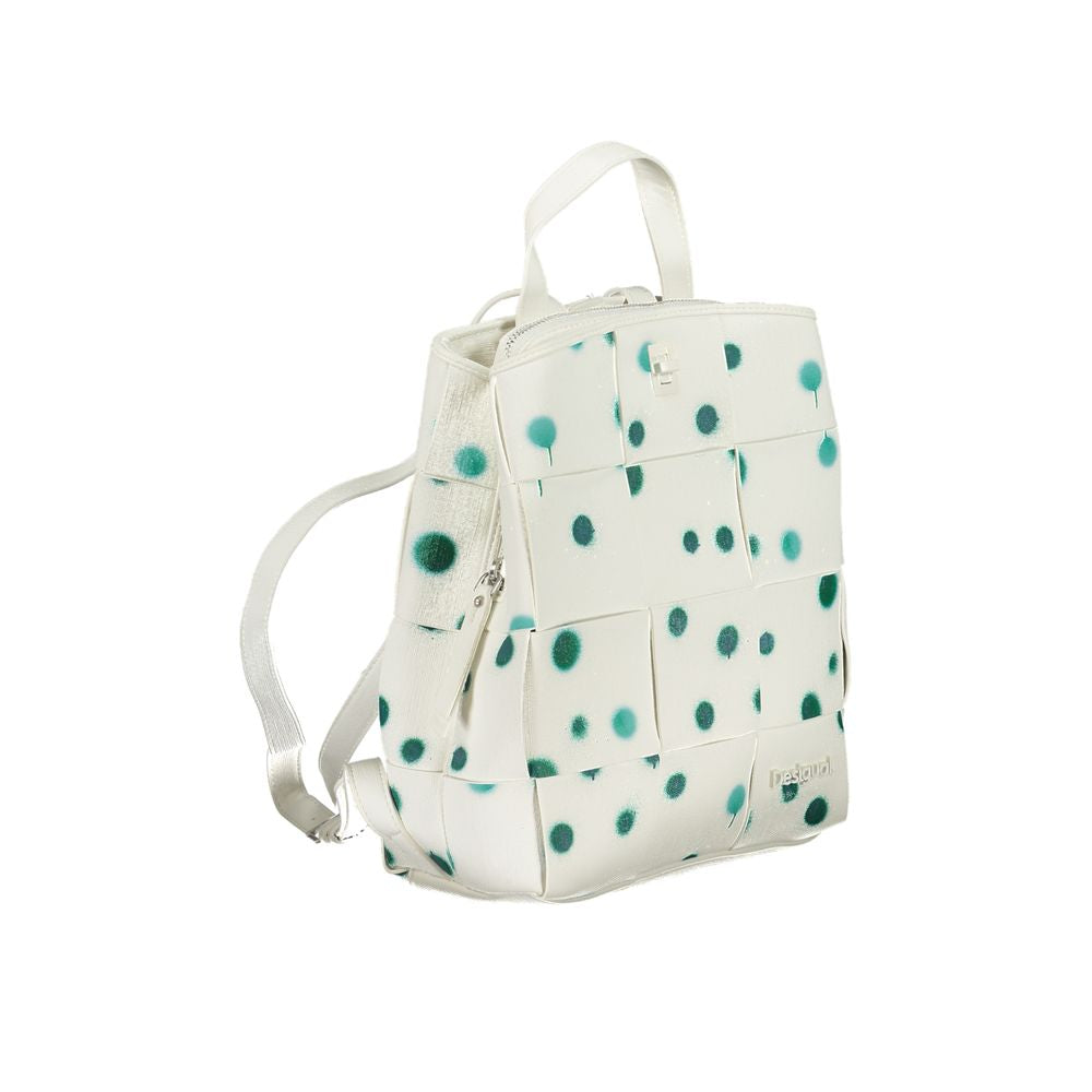 Desigual White Polyethylene Backpack - Luksusmuotia Desigual - Tutustu YVES JAVANNI® 