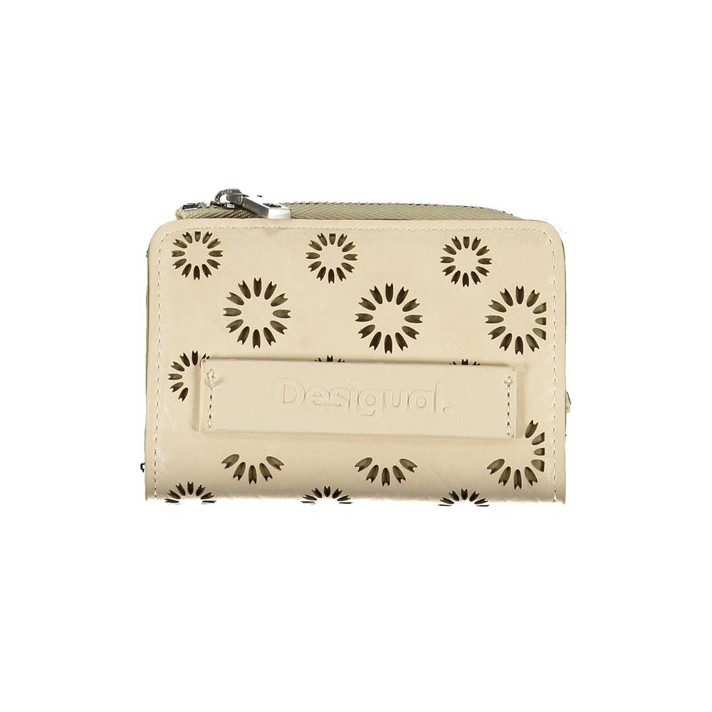 Desigual Beige Polyethylene Wallet - Luksusmuotia Desigual - Tutustu YVES JAVANNI® 