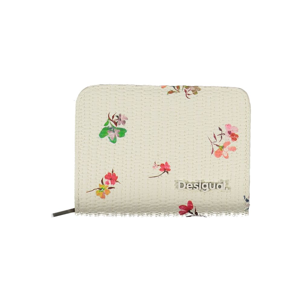 Desigual White Polyethylene Wallet - Luksusmuotia Desigual - Tutustu YVES JAVANNI® 