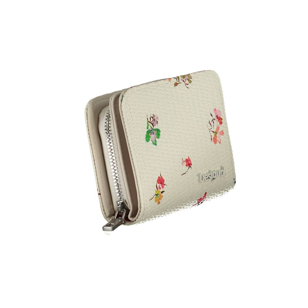 Desigual White Polyethylene Wallet - Luksusmuotia Desigual - Tutustu YVES JAVANNI® 