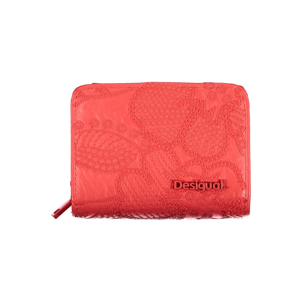 Desigual Red Polyethylene Wallet - Luksusmuotia Desigual - Tutustu YVES JAVANNI® 