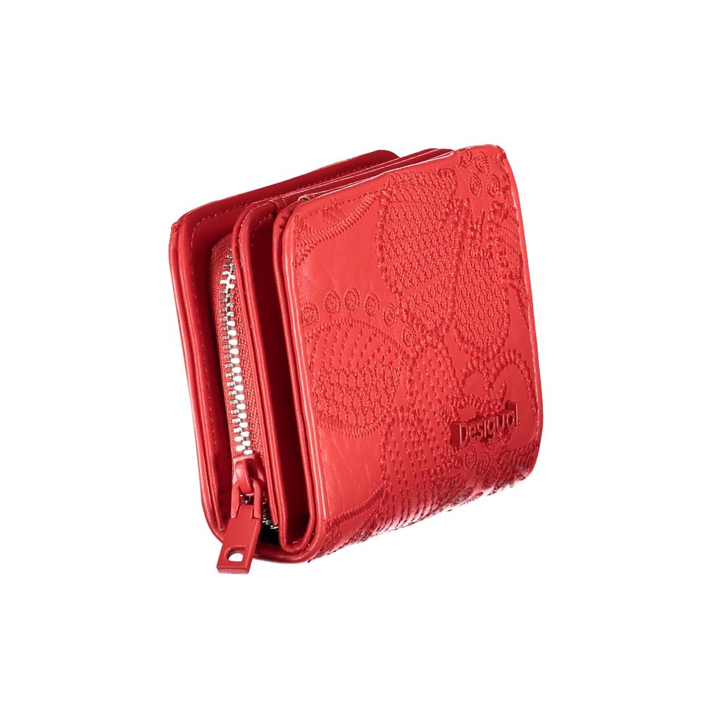 Desigual Red Polyethylene Wallet - Luksusmuotia Desigual - Tutustu YVES JAVANNI® 