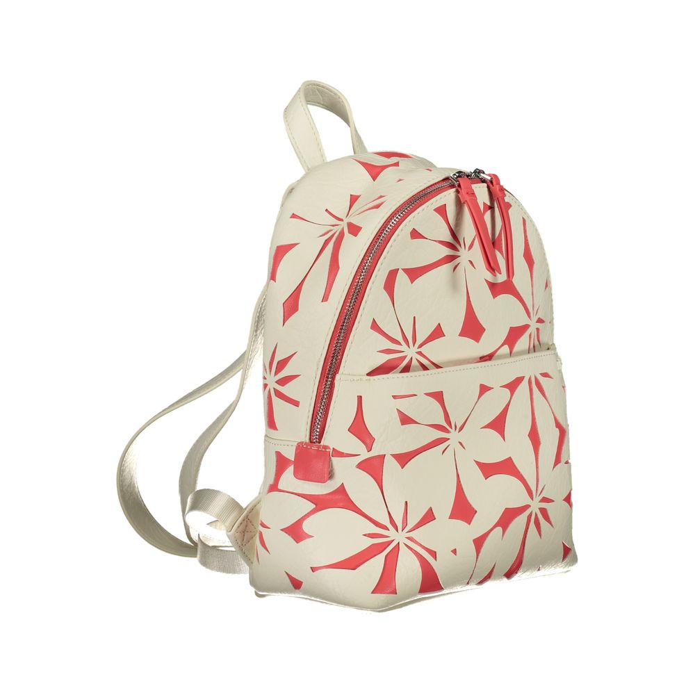 Desigual White Polyethylene Backpack - Luksusmuotia Desigual - Tutustu YVES JAVANNI® 