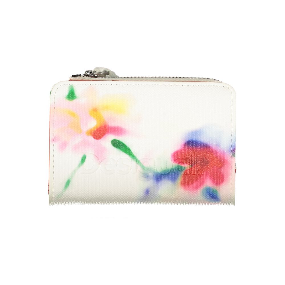 Desigual White Polyester Wallet - Luksusmuotia Desigual - Tutustu YVES JAVANNI® 