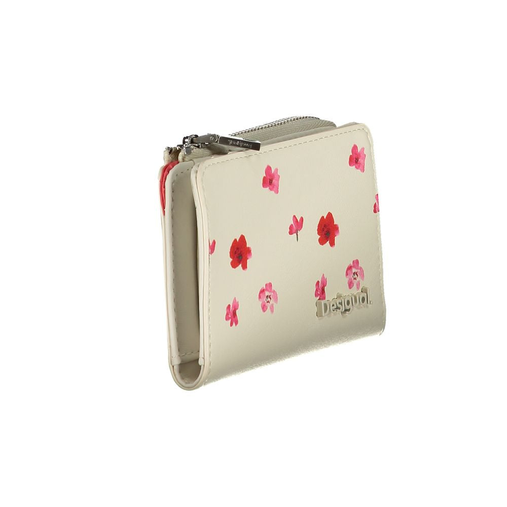 Desigual White Polyethylene Wallet - Luksusmuotia Desigual - Tutustu YVES JAVANNI® 