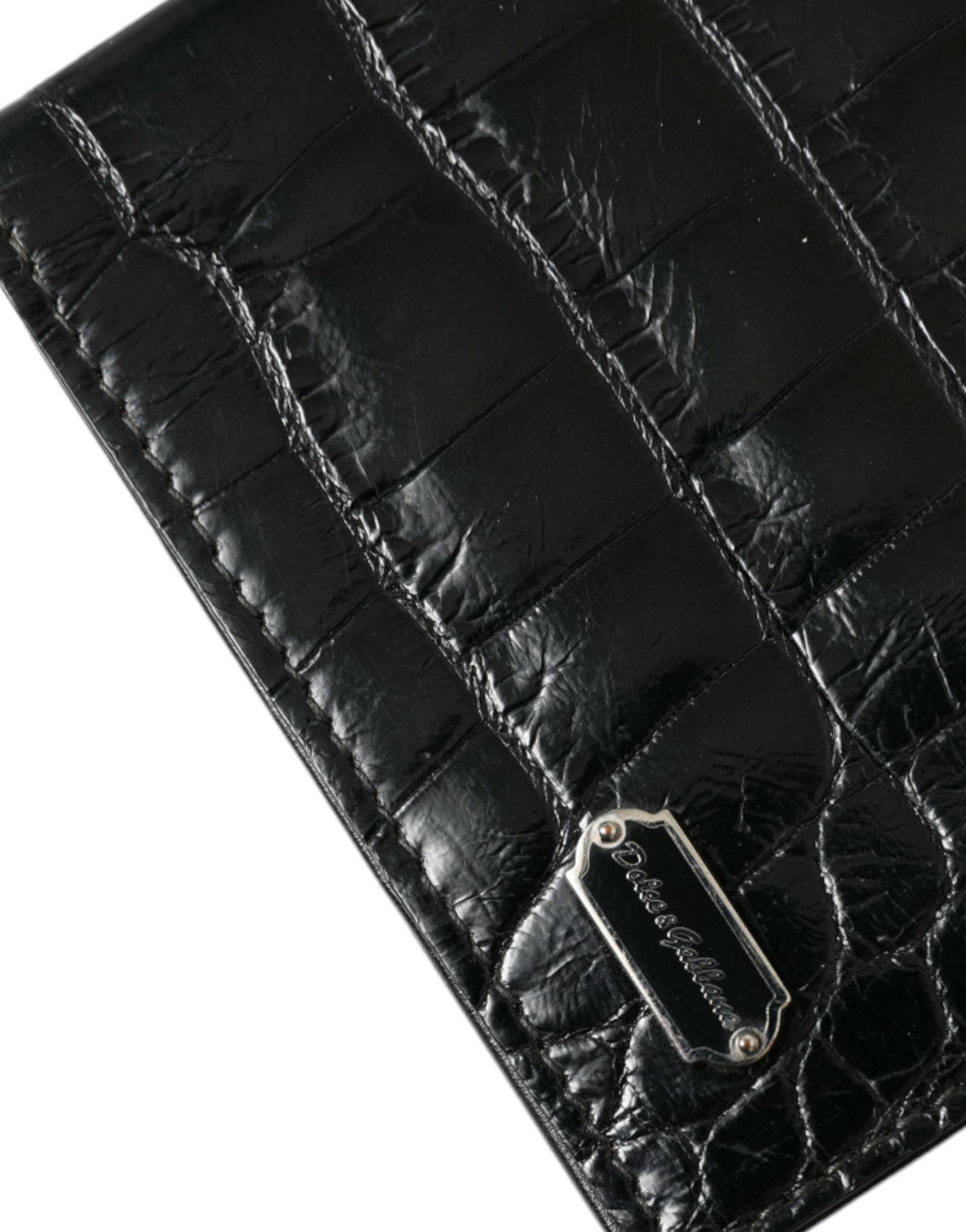 Dolce & Gabbana Black Exotic Skin Leather Long Bifold Passport Holder - Luksusmuotia Dolce & Gabbana - Tutustu YVES JAVANNI® 